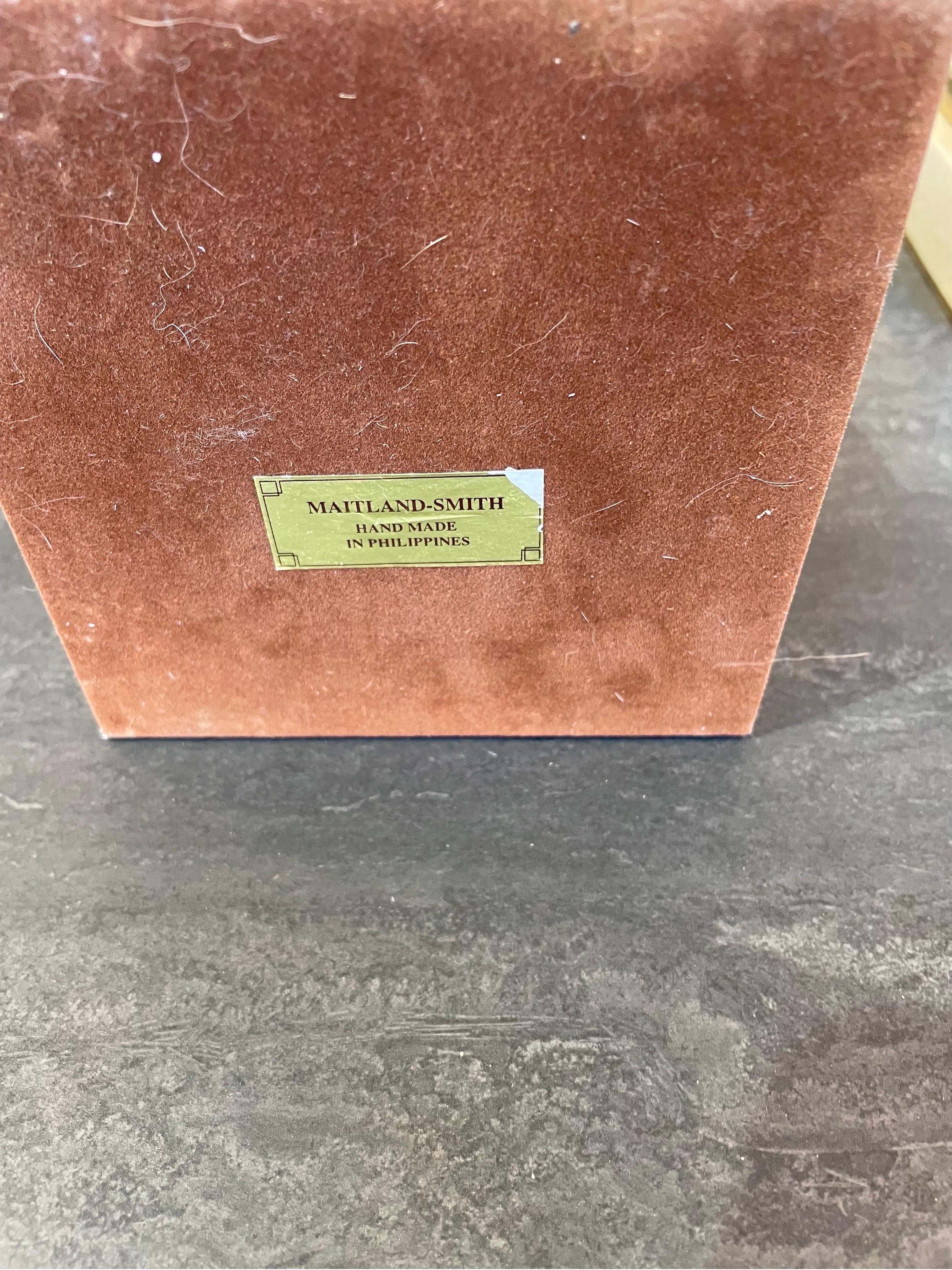 Maitland Smith Bougeoirs pierre tessellée Bon état - En vente à Chicago, IL
