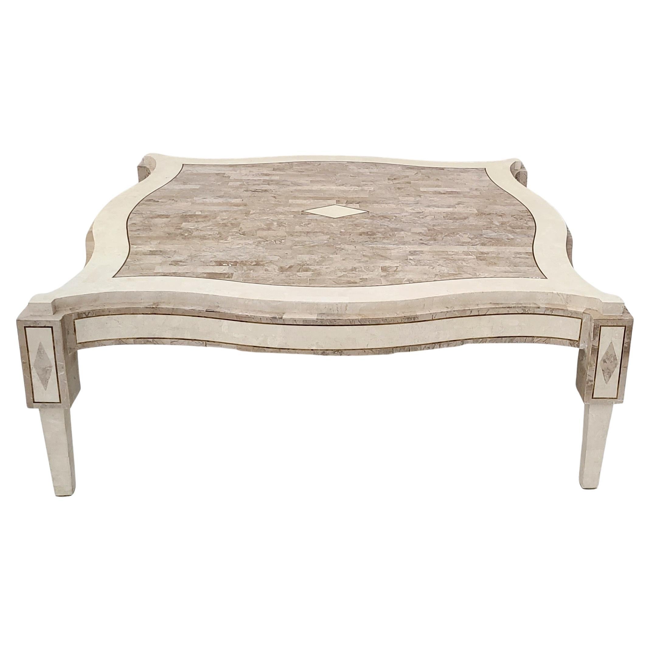 Maitland Smith Tessellated Stone Coffee Table For Sale 1