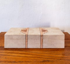 Maitland-Smith Tessellated Stone Jewelry Box
