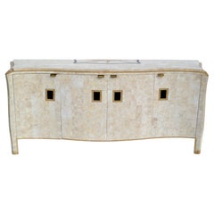 Maitland Smith Tessellated Stone over Wood 4 Doors Credenza Sideboard Cabinet 80
