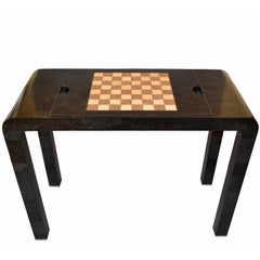 Maitland Smith Tessellated Stone over Wood Game Table Console