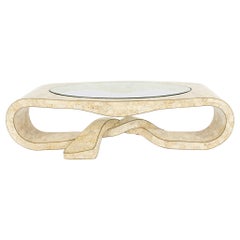 Maitland Smith Tessellated Stone Ribbon Cocktail Table