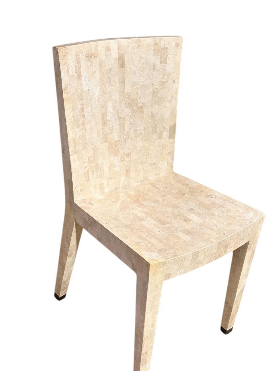 Chaises d'appoint Maitland Smith en pierre tessellée, 1960 Bon état - En vente à Chicago, IL