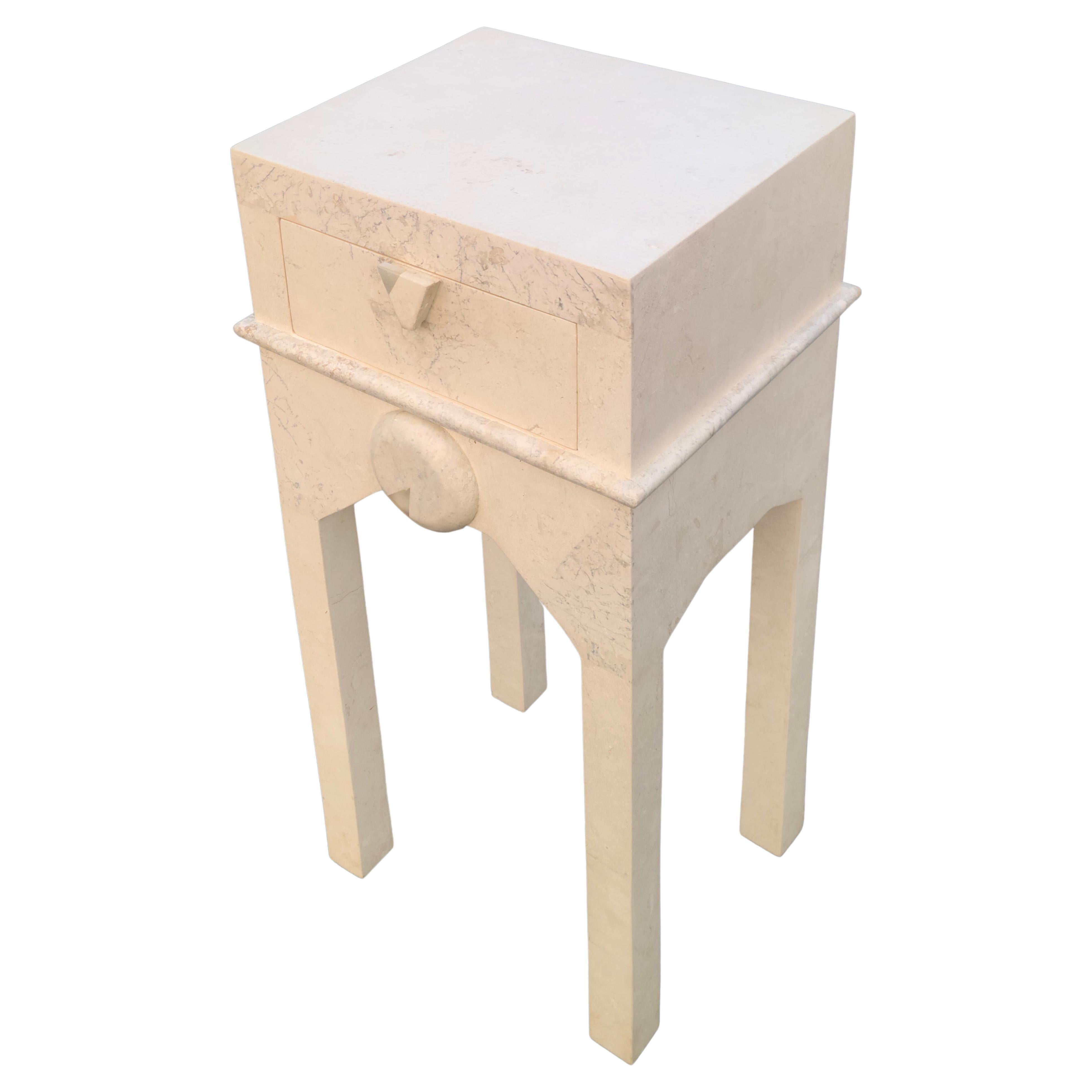 Maitland Smith Tessellated Stone Side Table For Sale 1