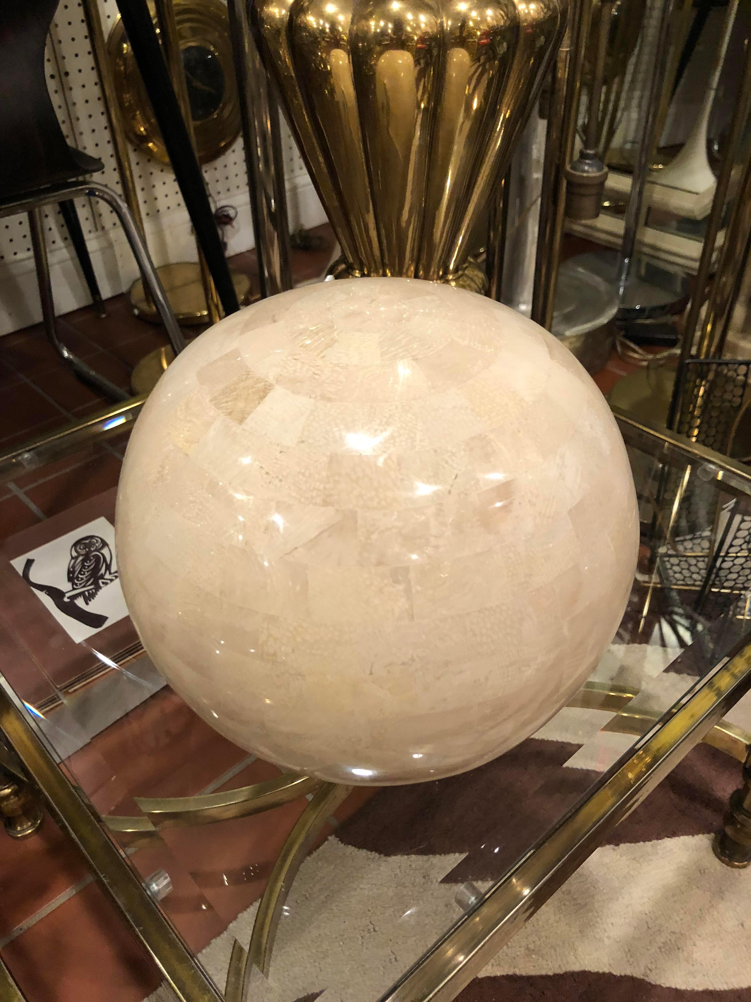 Maitland Smith Tessellated Stone Sphere 8