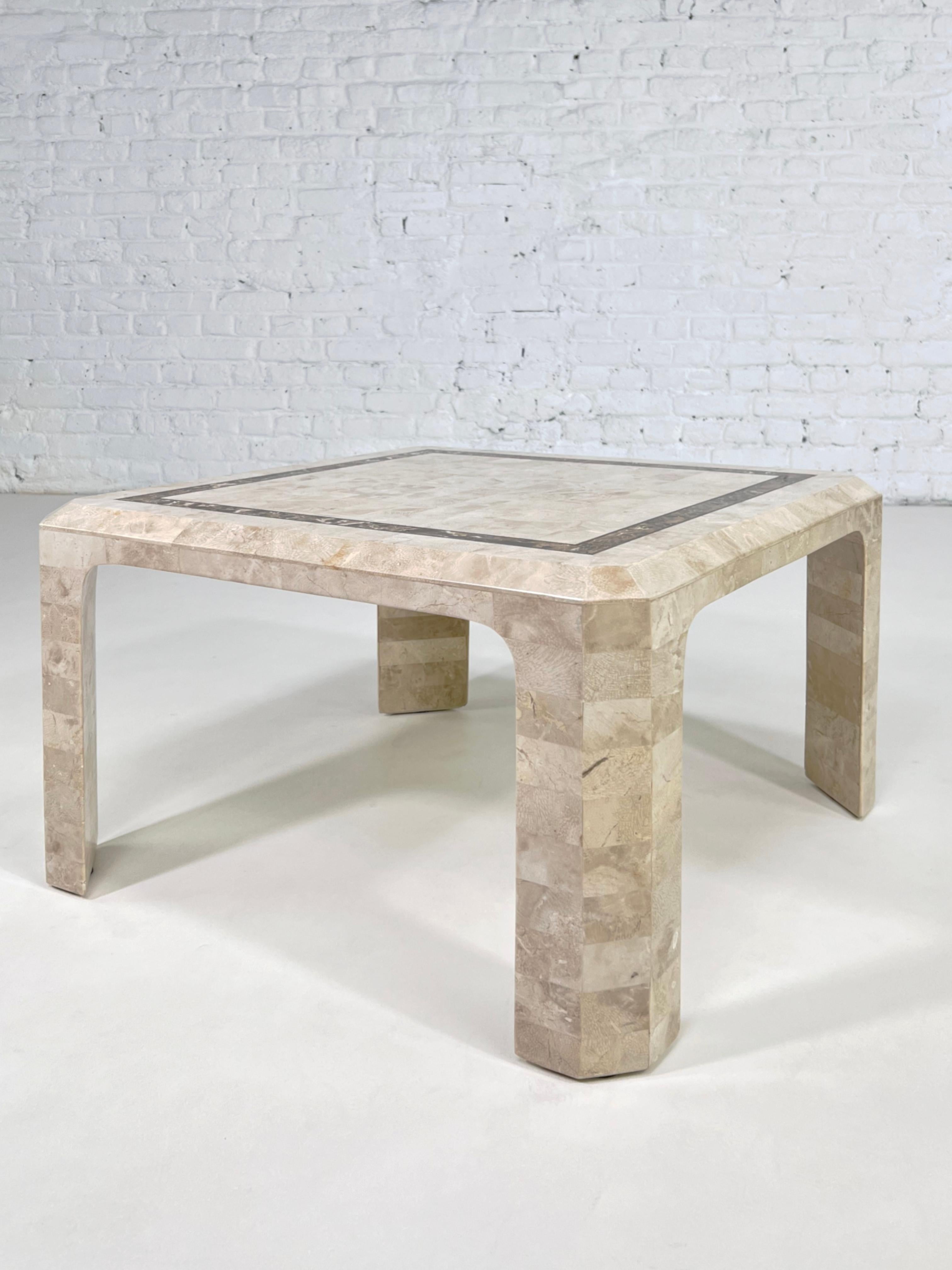Unknown Maitland Smith Tessellated Stone Square Coffee Table For Sale