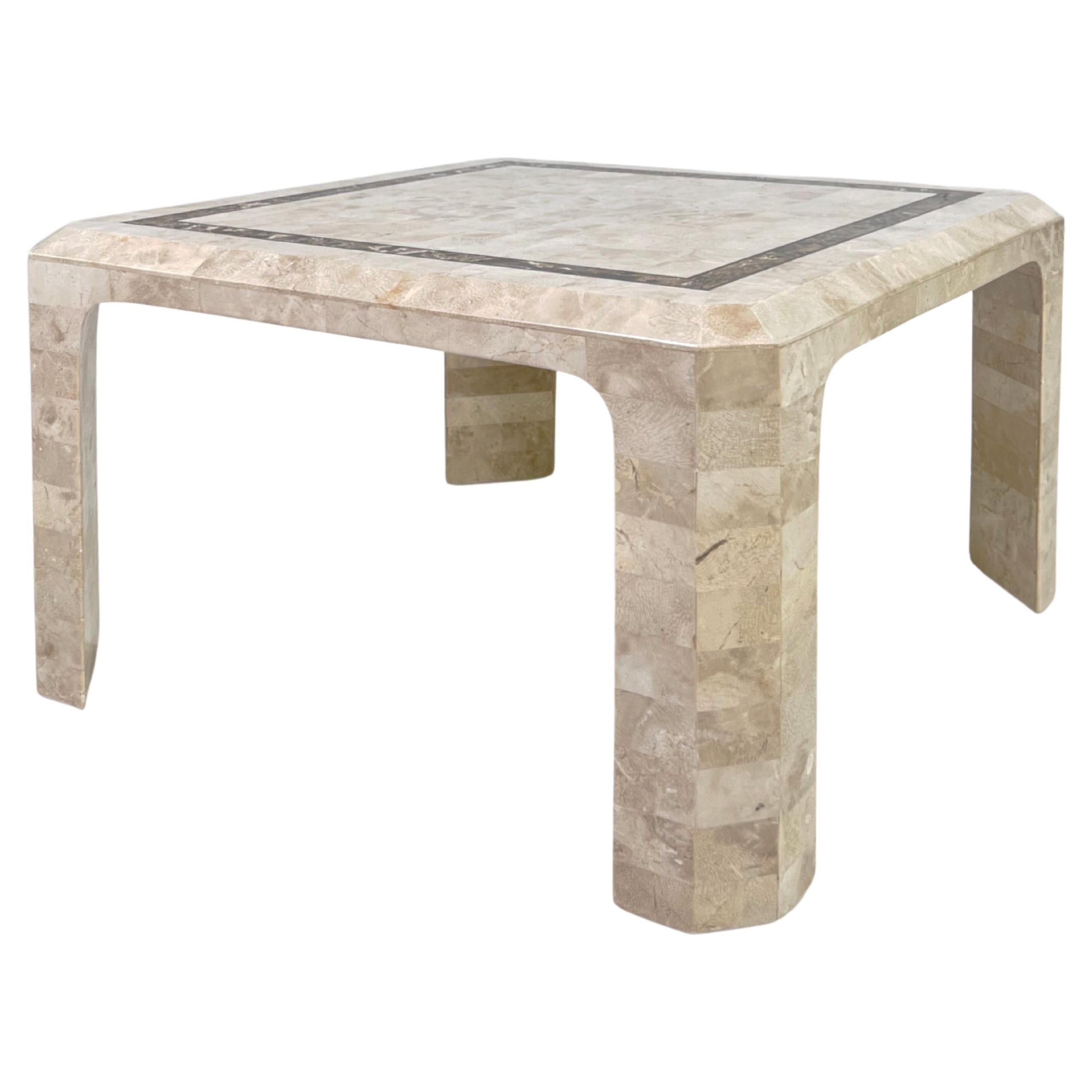 Maitland Smith Tessellated Stone Square Coffee Table For Sale