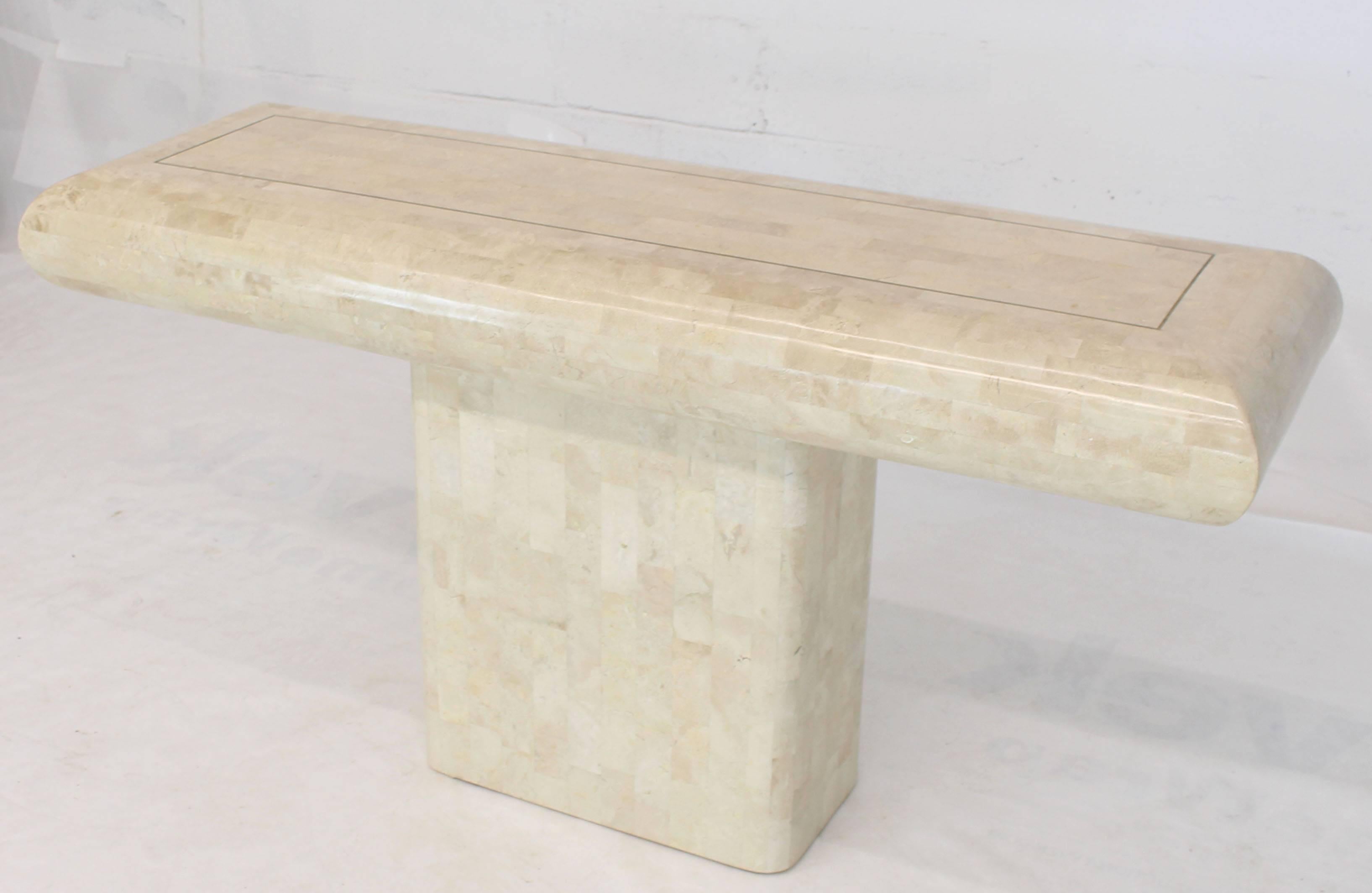 single pedestal console table