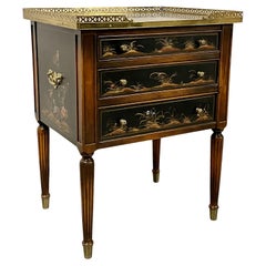 Maitland Smith Three Drawer Chest, Commode, End Table, Painted