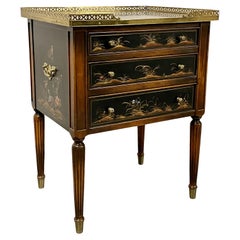 Maitland Smith Three Drawer Chest, Commode, End Table, Painted