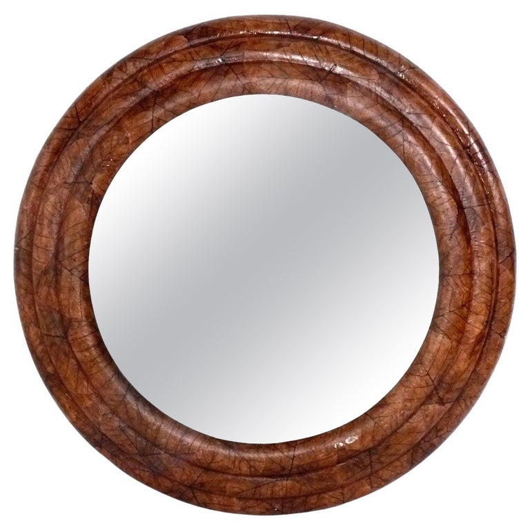 Maitland Smith Tobacco Leaf Mirror For Sale at 1stDibs