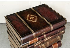 Maitland-Smith Tooled Leather Library Book Form Table