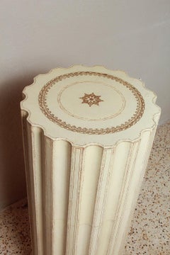Maitland- Smith Tooled Leather Pedestal