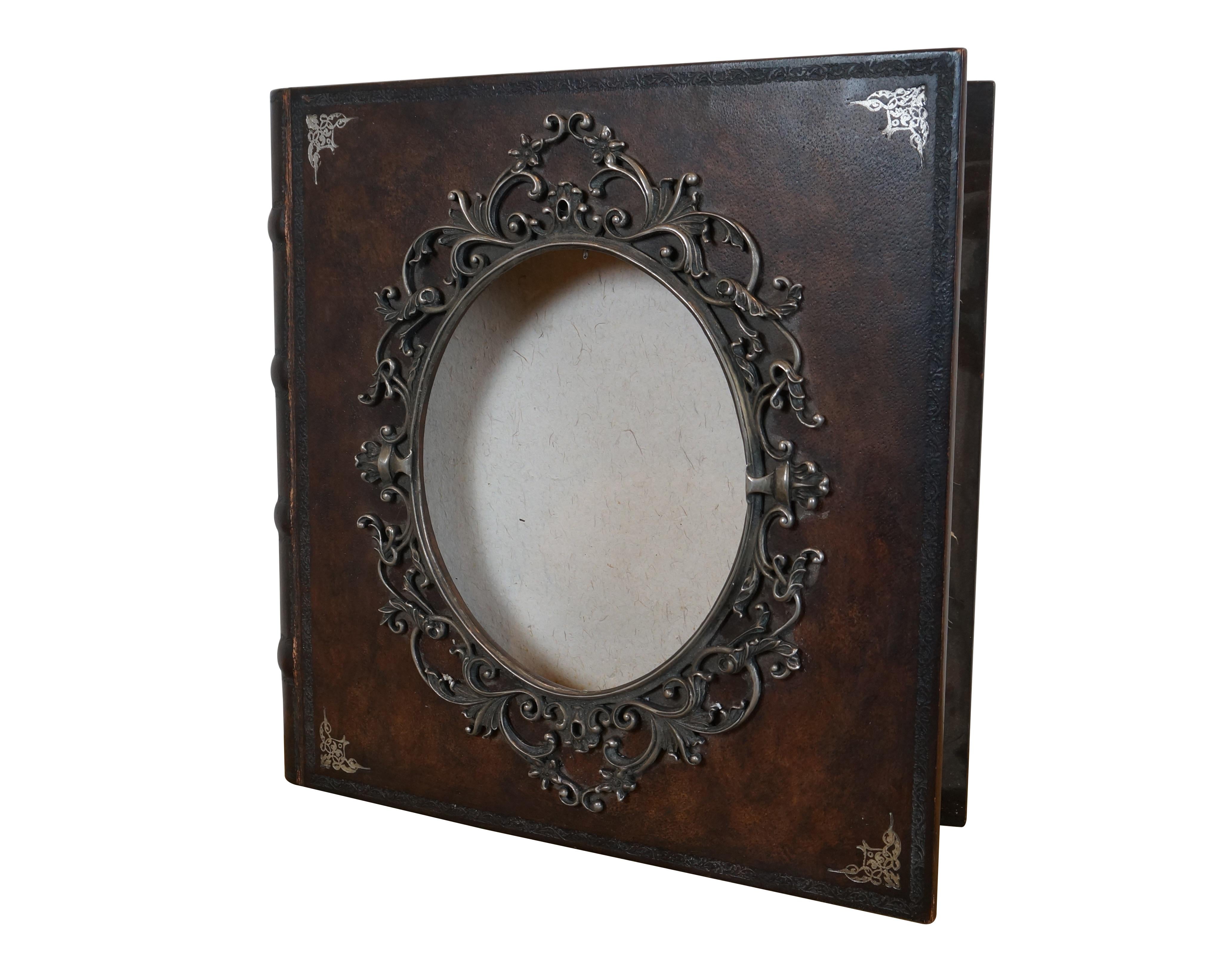 Baroque Maitland Smith Tooled Leather Wedding Photo Album Scrap Book 16