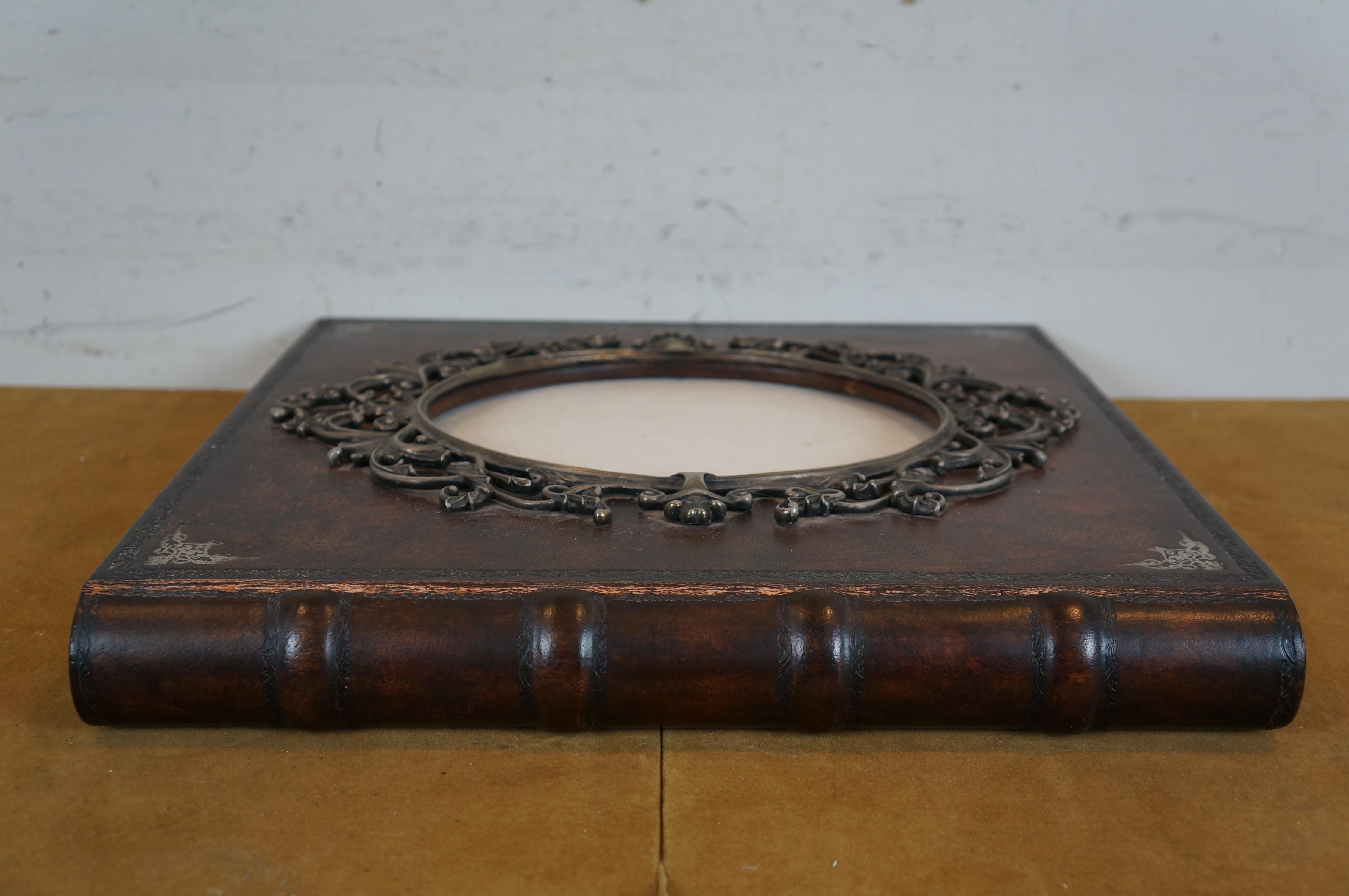 20th Century Maitland Smith Tooled Leather Wedding Photo Album Scrap Book 16