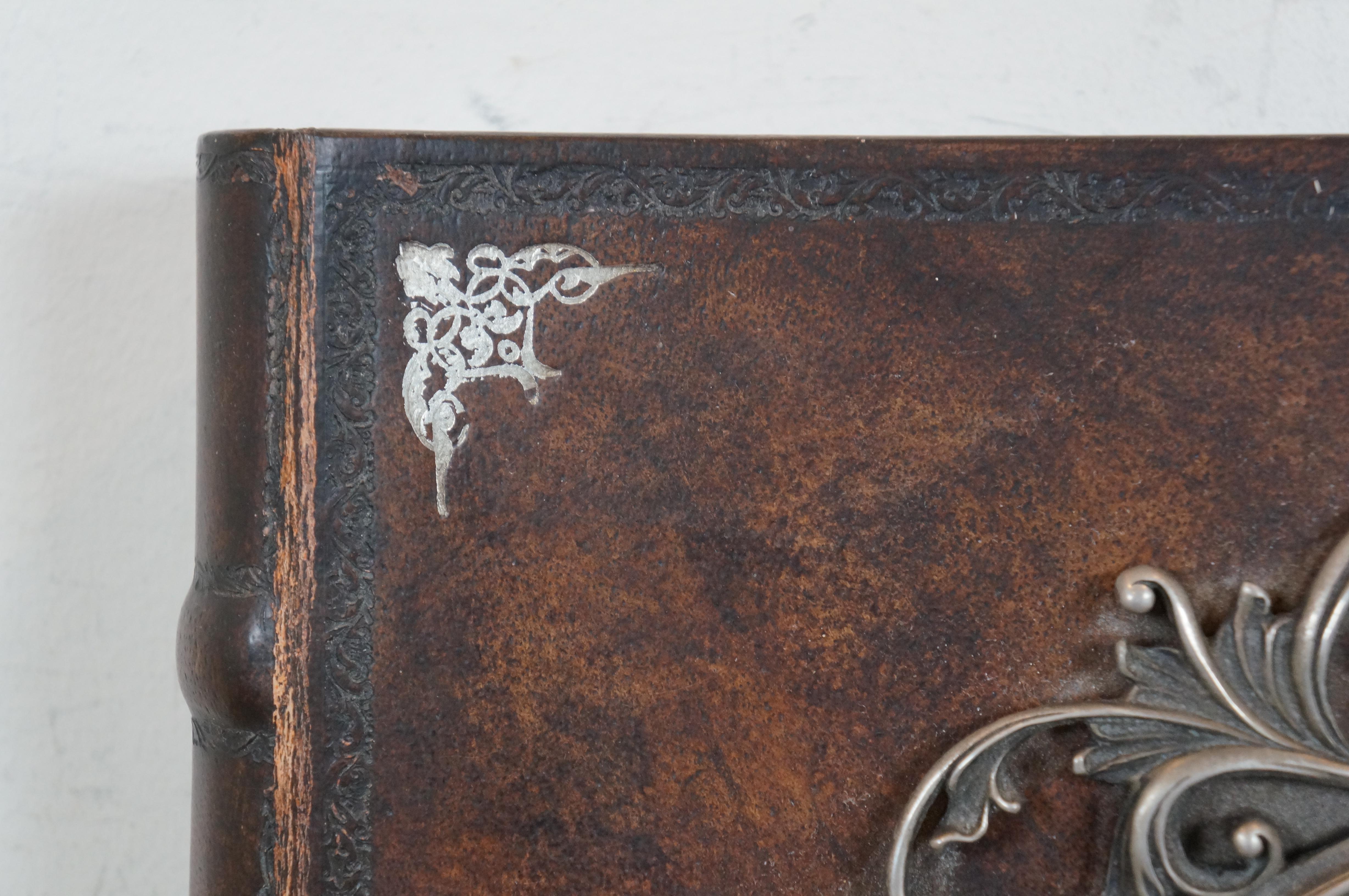 Maitland Smith Tooled Leather Wedding Photo Album Scrap Book 16