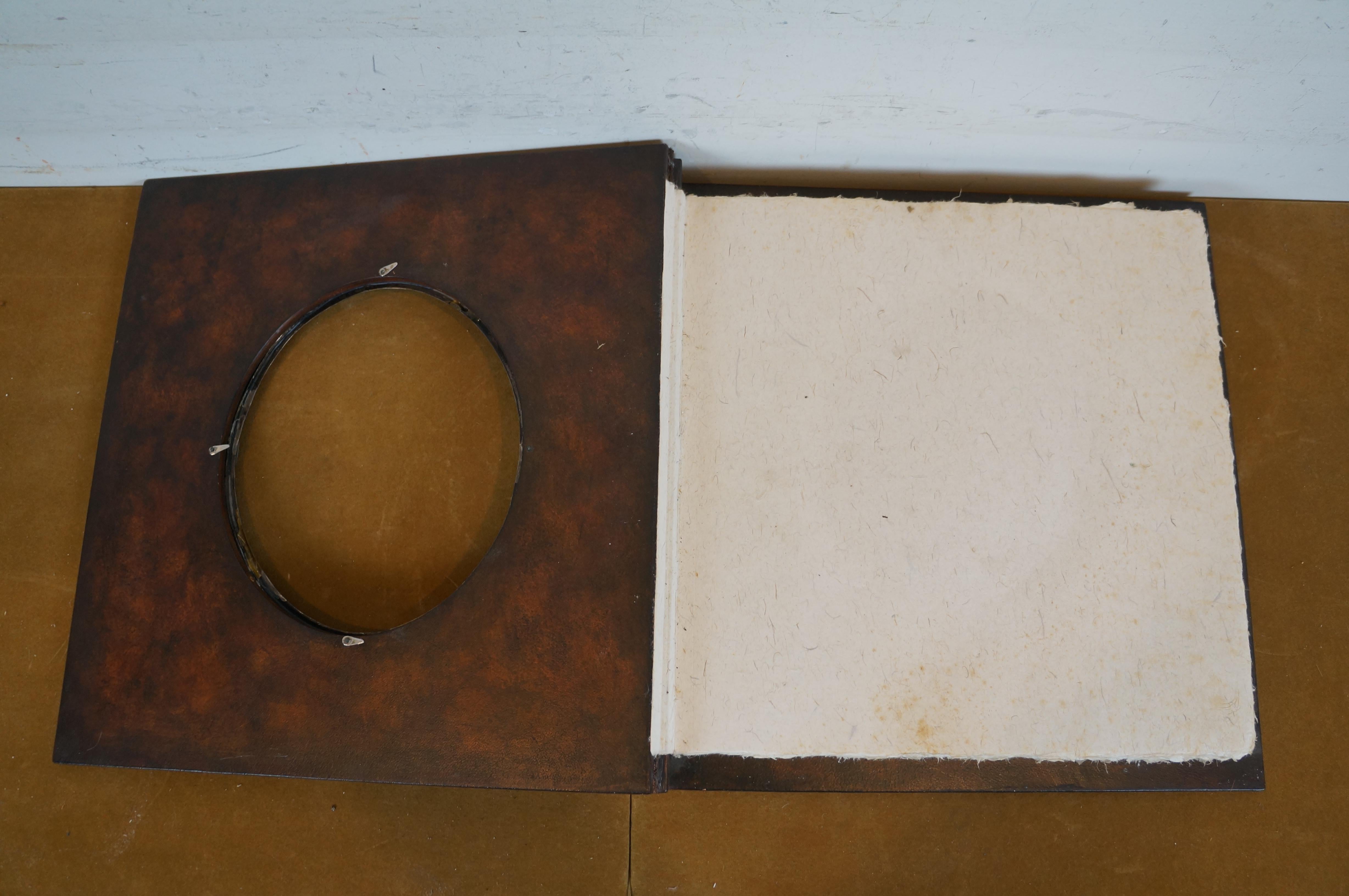 Maitland Smith Tooled Leather Wedding Photo Album Scrap Book 16