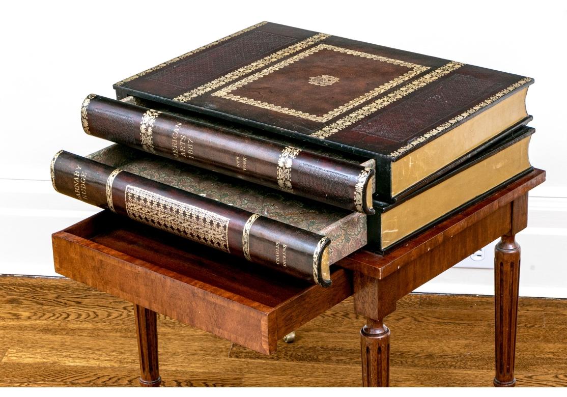 Cuir Table d'appoint Maitland-Smith Trompe L'oeil en vente