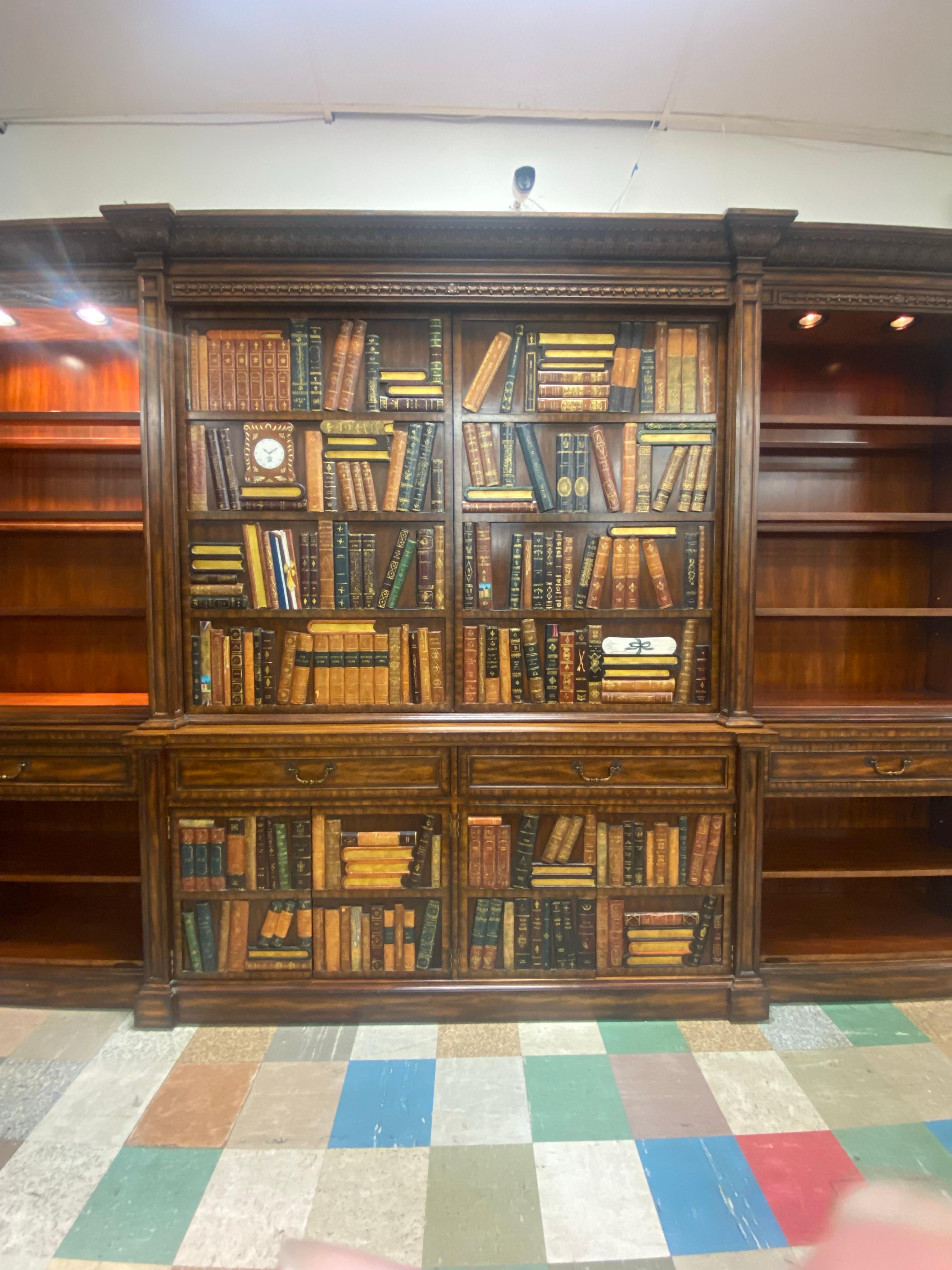 Maitland Smith Trompe L'Oeil   libreria monumentale  scrivania in vendita 4