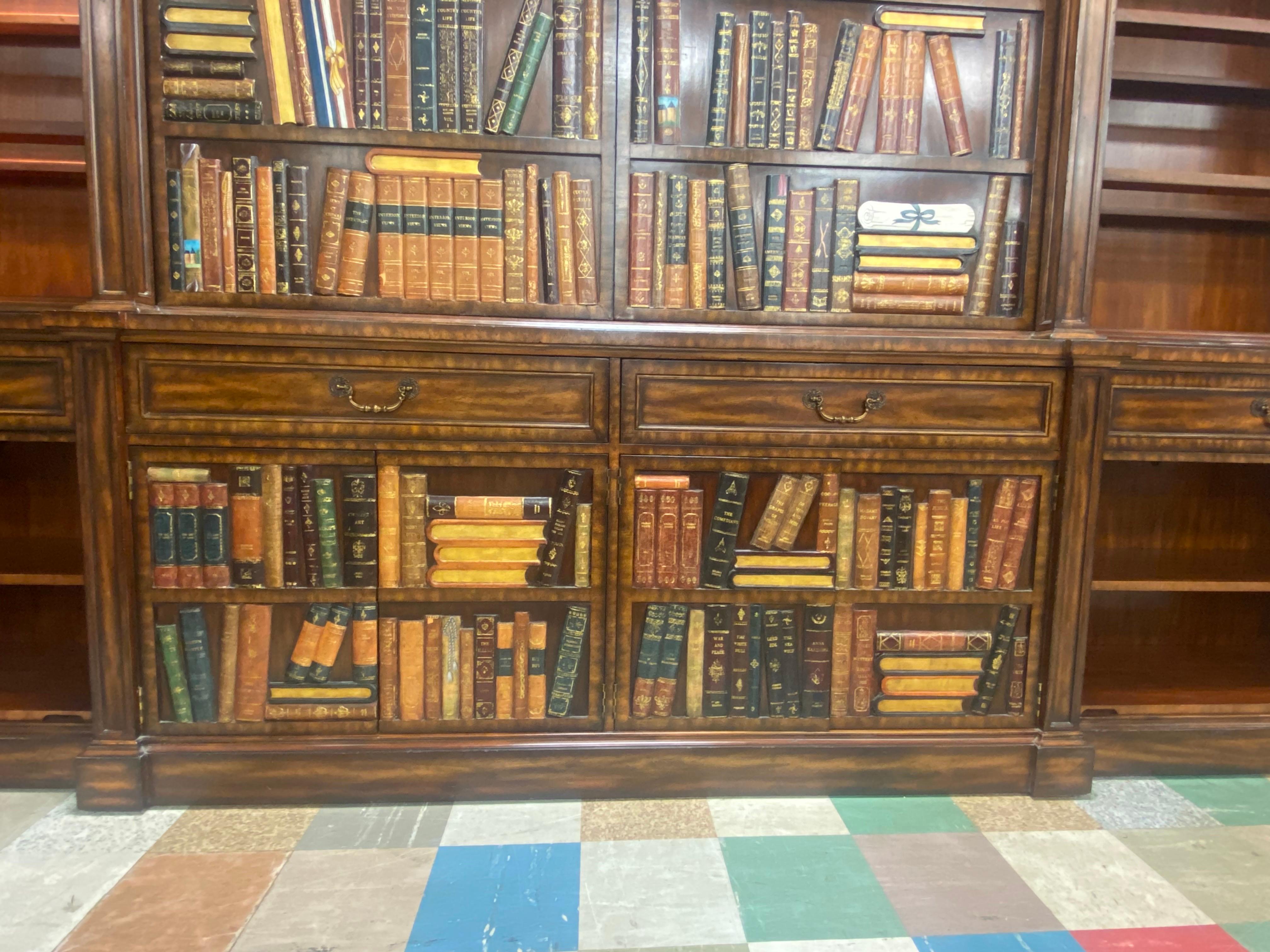 Maitland Smith Trompe L'Oeil   libreria monumentale  scrivania in vendita 5