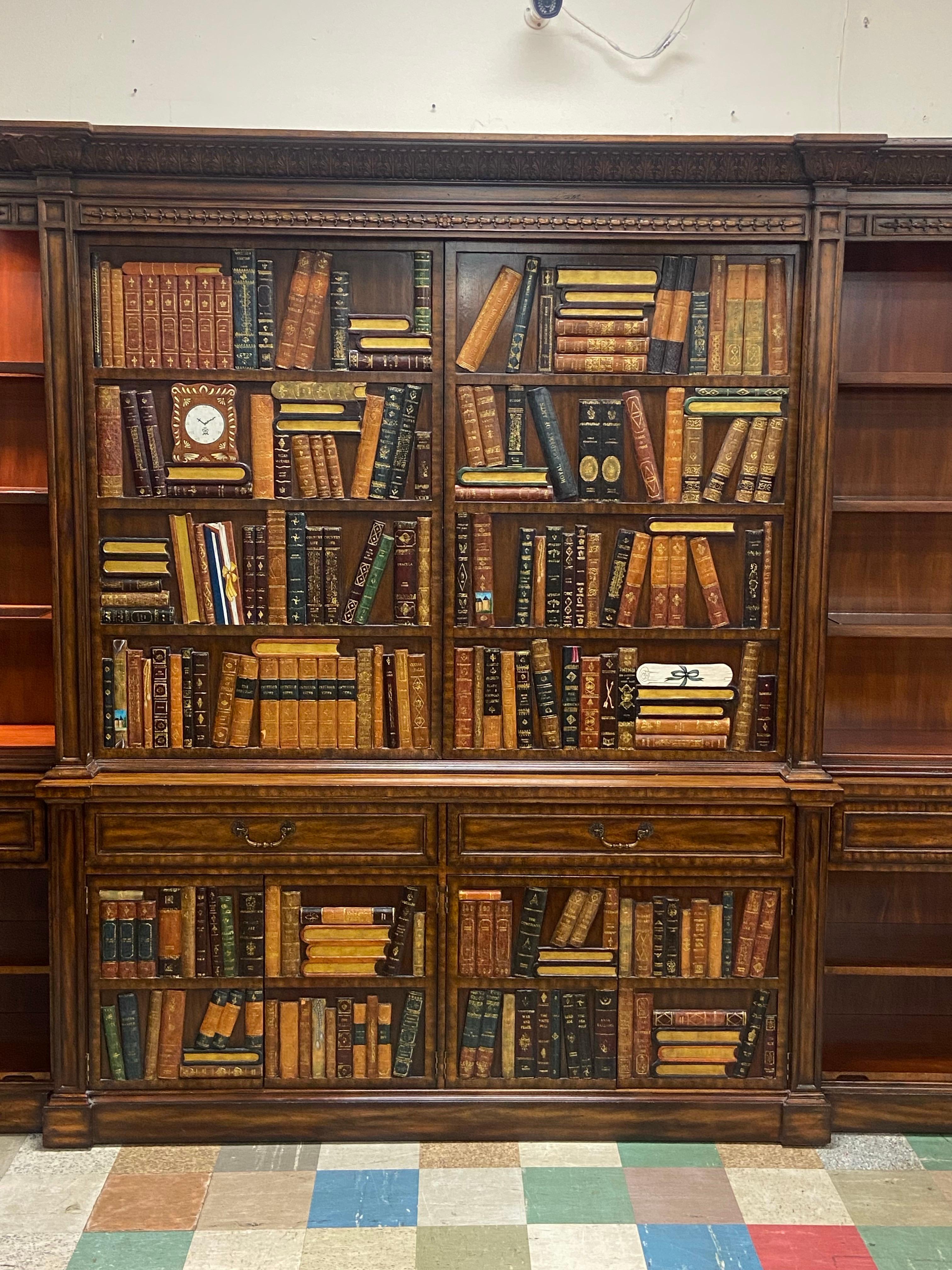 Georgiano Maitland Smith Trompe L'Oeil   libreria monumentale  scrivania in vendita