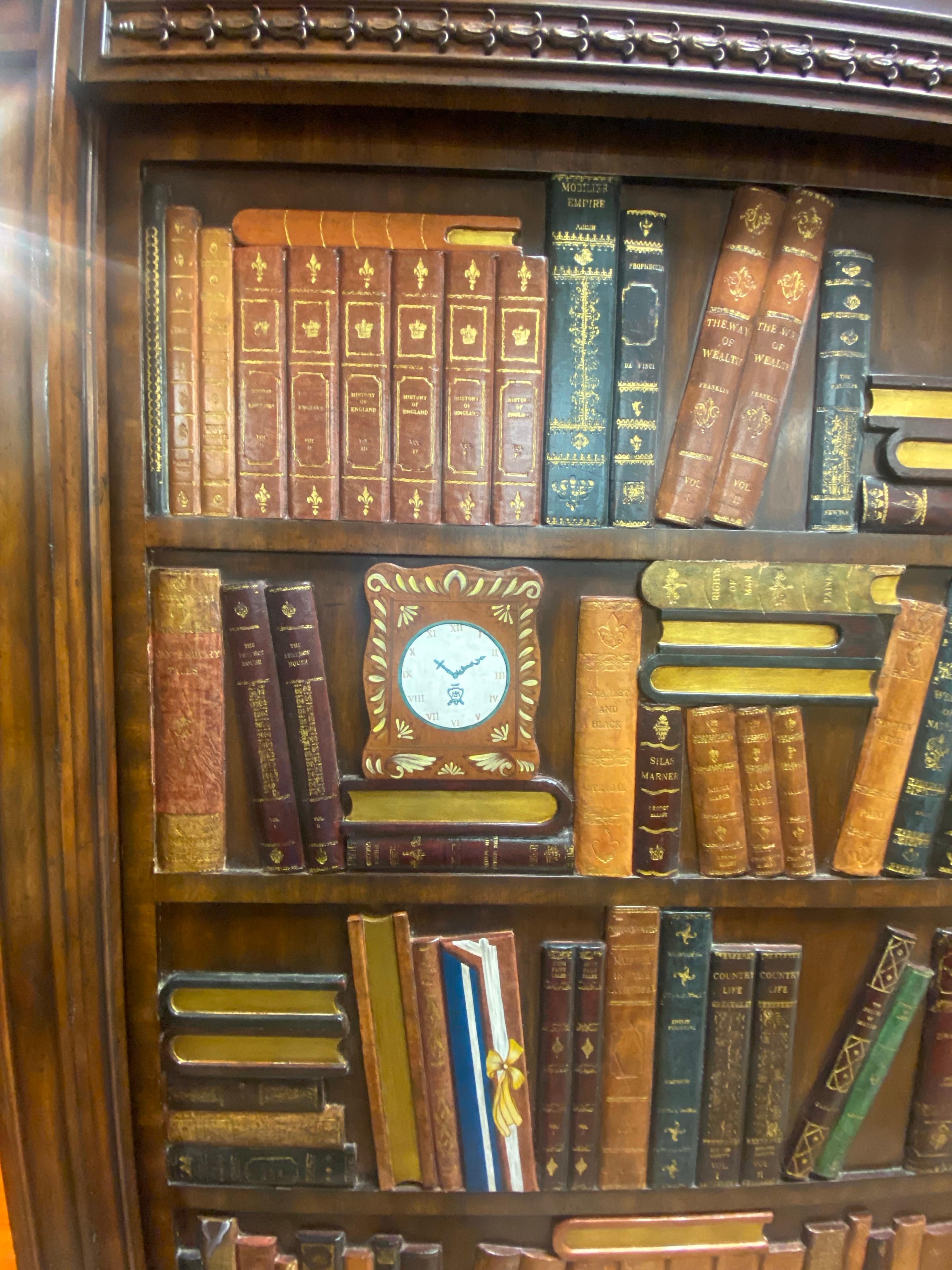 Pelle Maitland Smith Trompe L'Oeil   libreria monumentale  scrivania in vendita