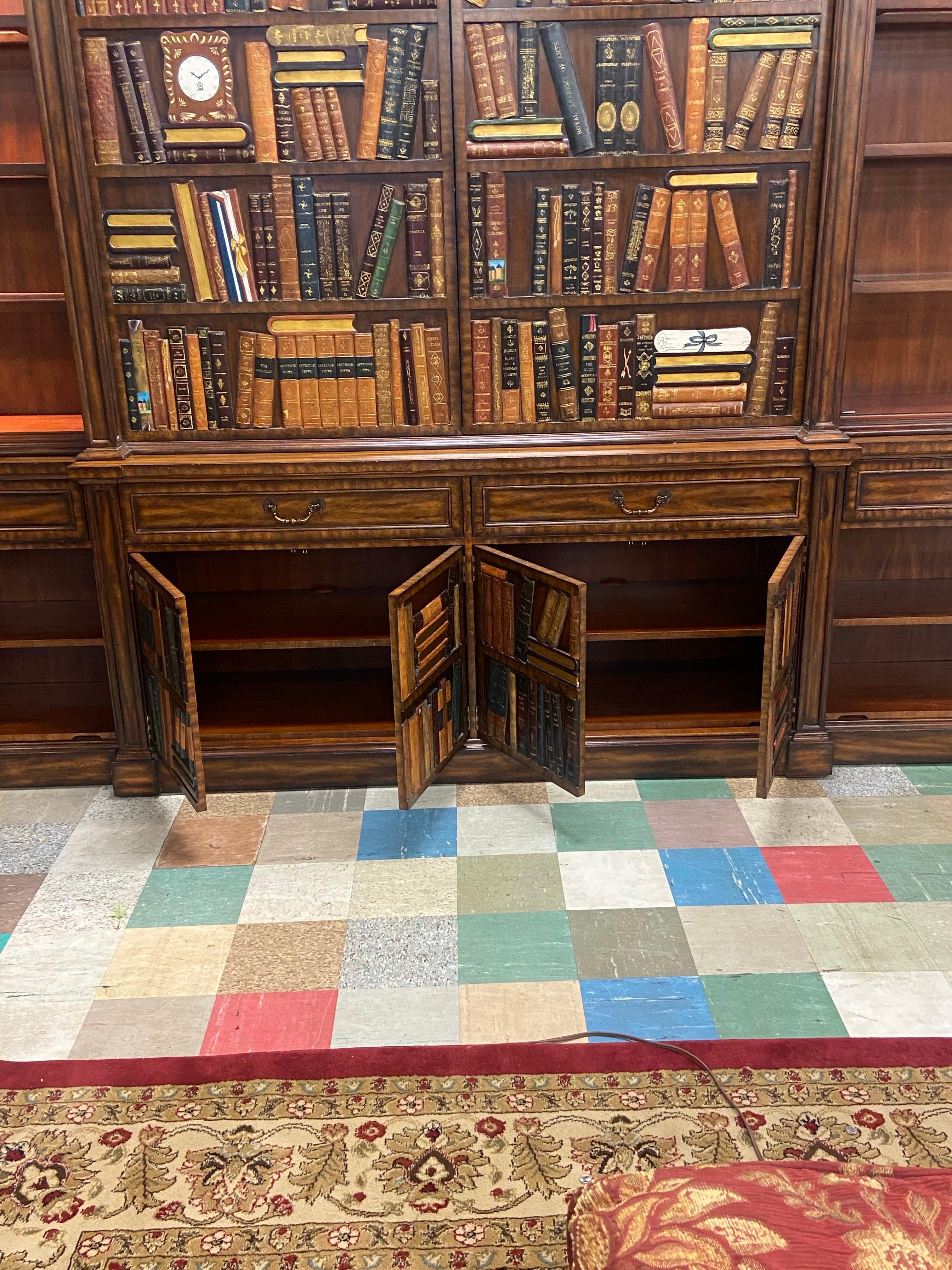 Maitland Smith Trompe L'Oeil   libreria monumentale  scrivania in vendita 1
