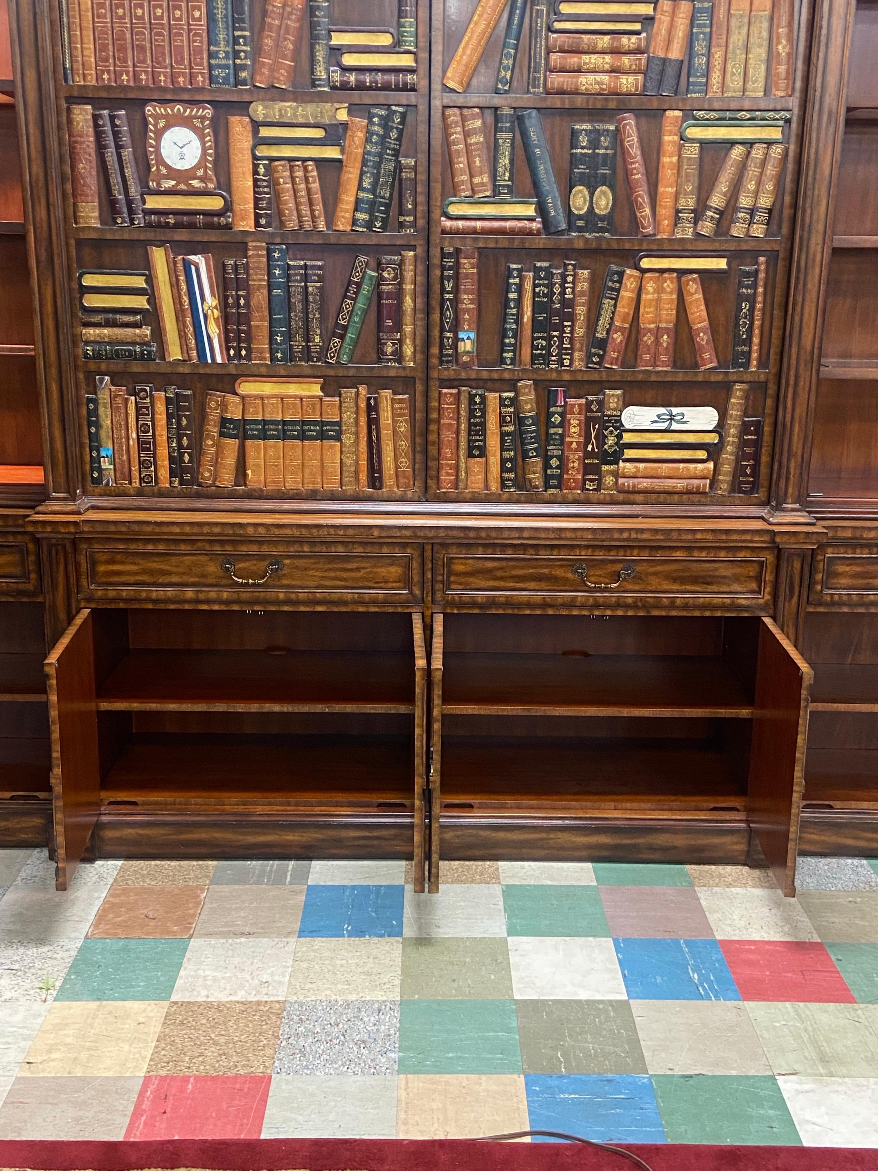 Maitland Smith Trompe L'Oeil   libreria monumentale  scrivania in vendita 2