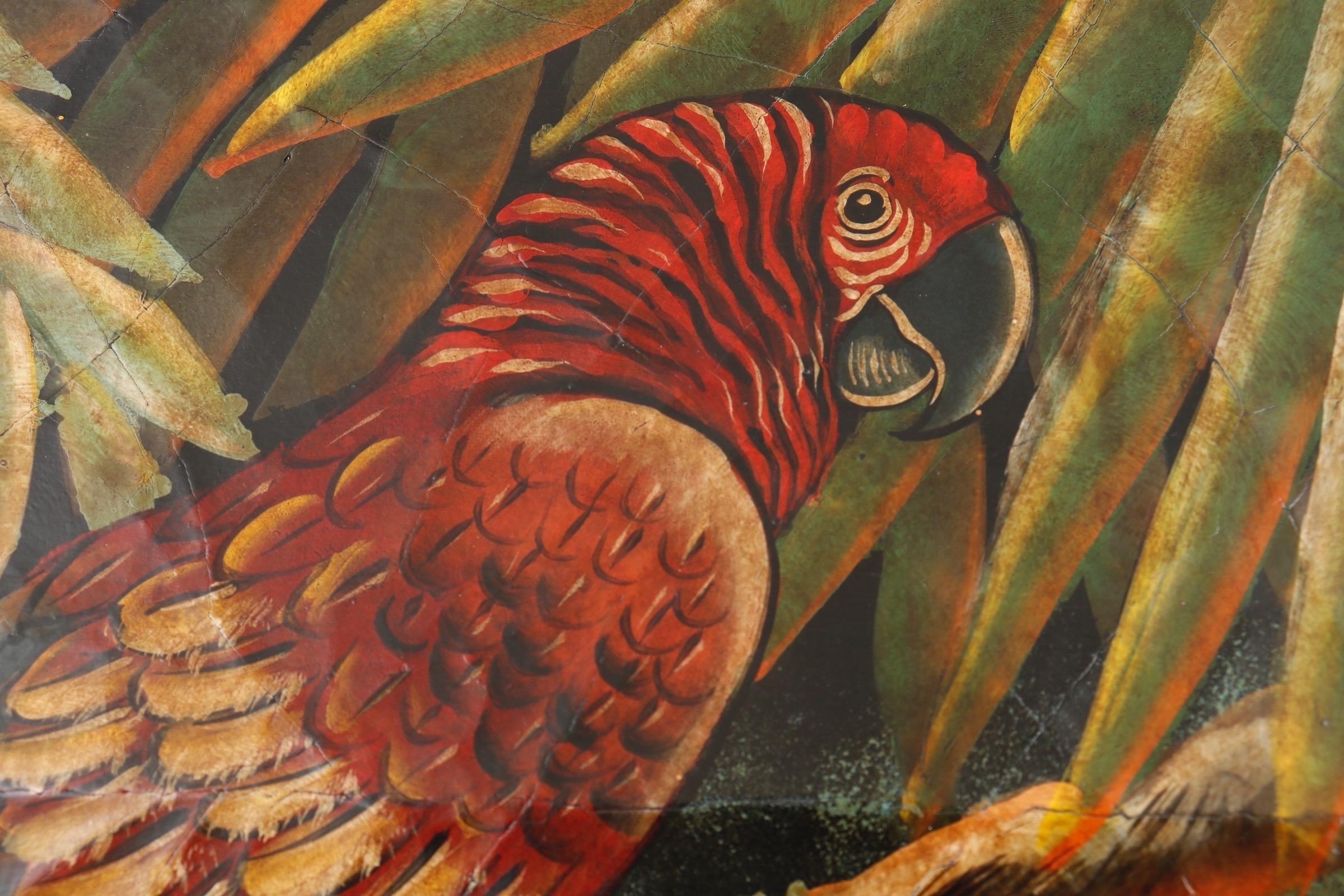 Maitland Smith Tropical Painted Wall Mirror 6