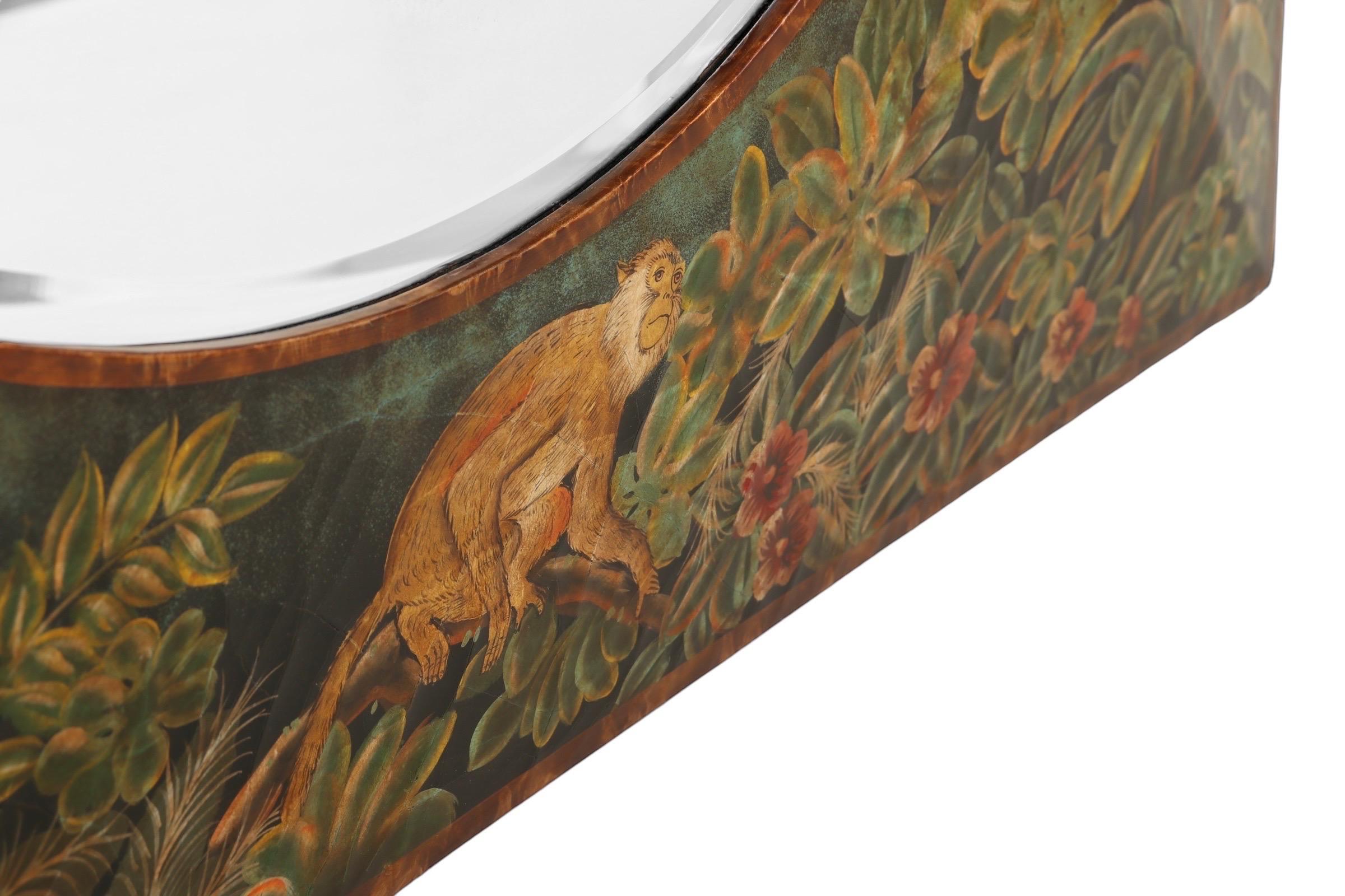 Maitland Smith Tropical Painted Wall Mirror 7