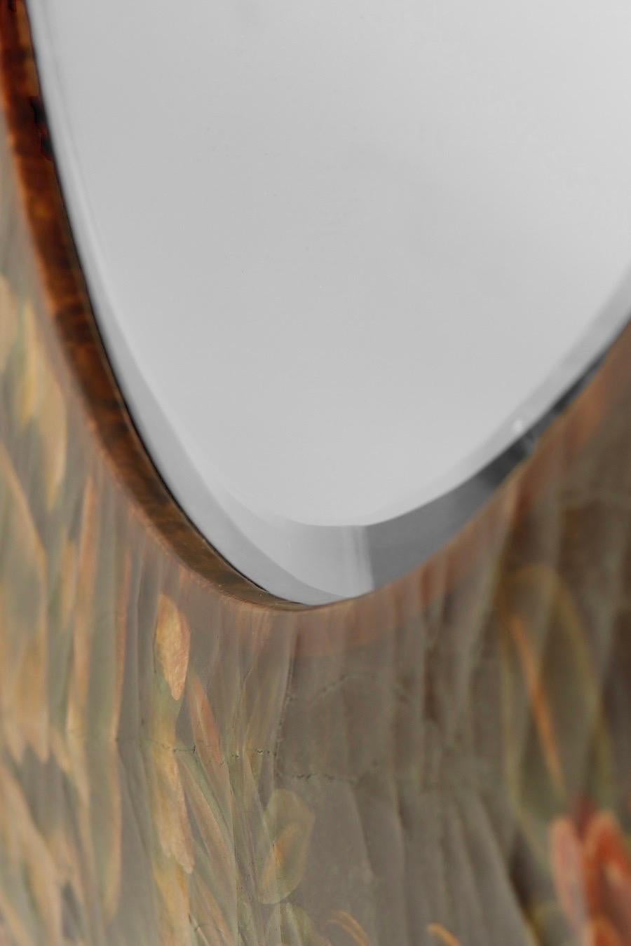 Maitland Smith Tropical Painted Wall Mirror 8
