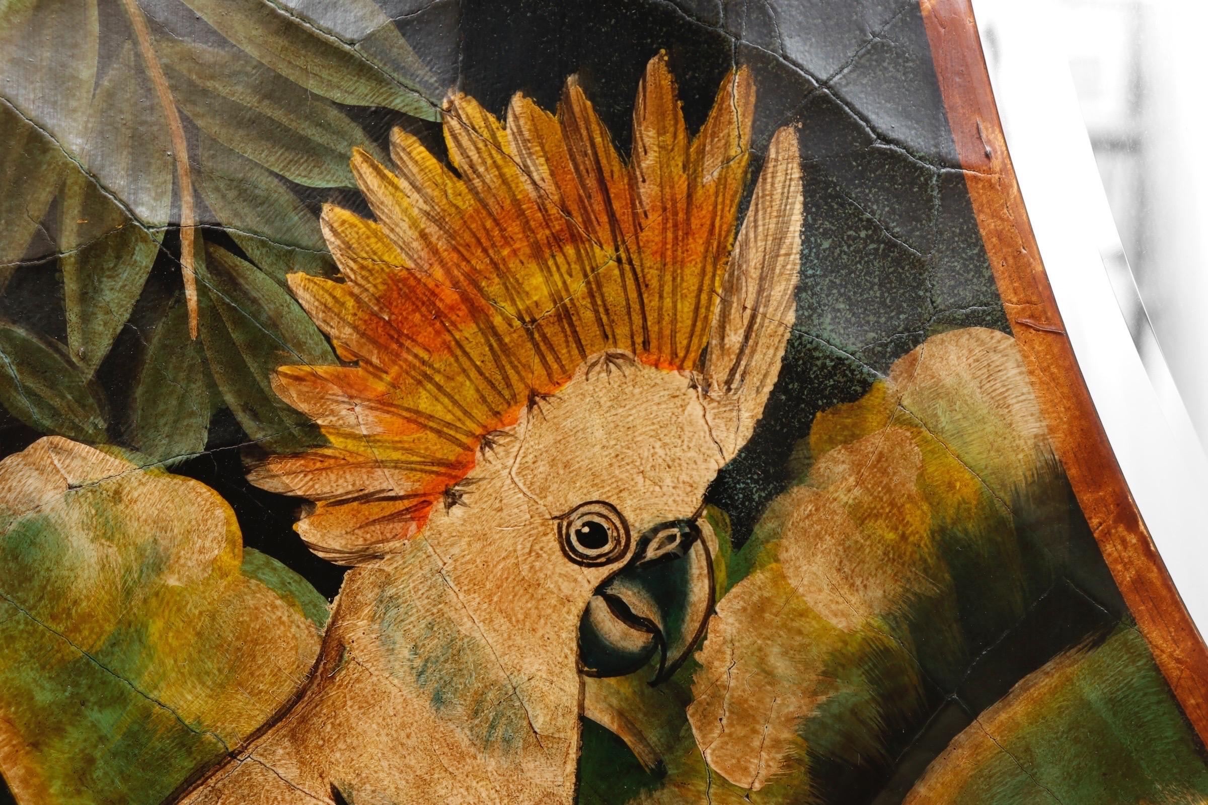 Maitland Smith Tropical Painted Wall Mirror 2