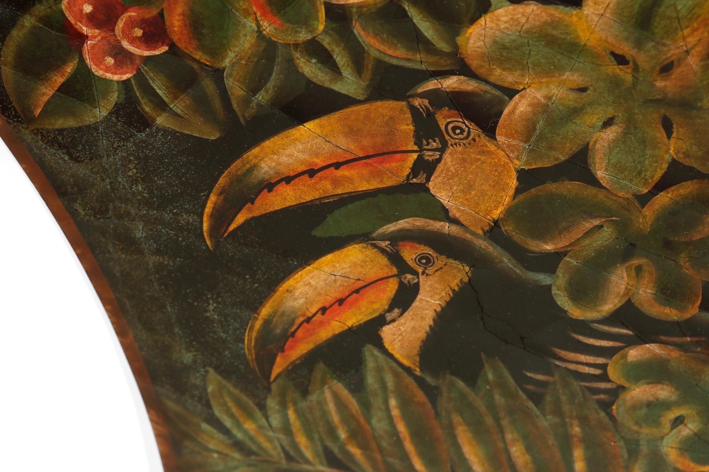 Maitland Smith Tropical Painted Wall Mirror 3