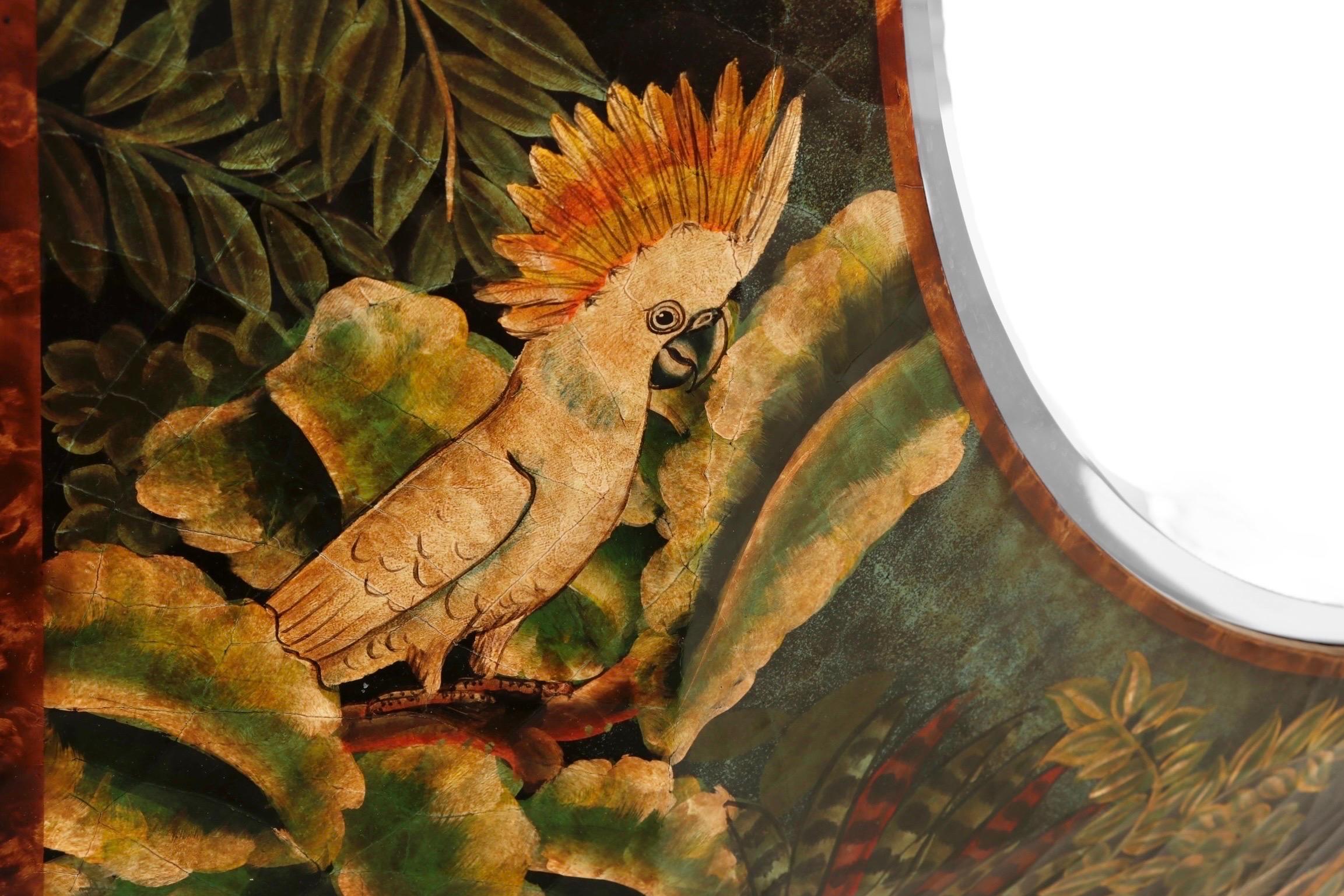 Maitland Smith Tropical Painted Wall Mirror 4