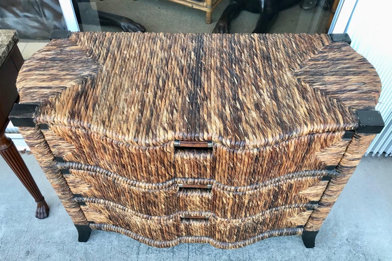 Maitland Smith "Tropical" Rope Dresser For Sale at 1stDibs