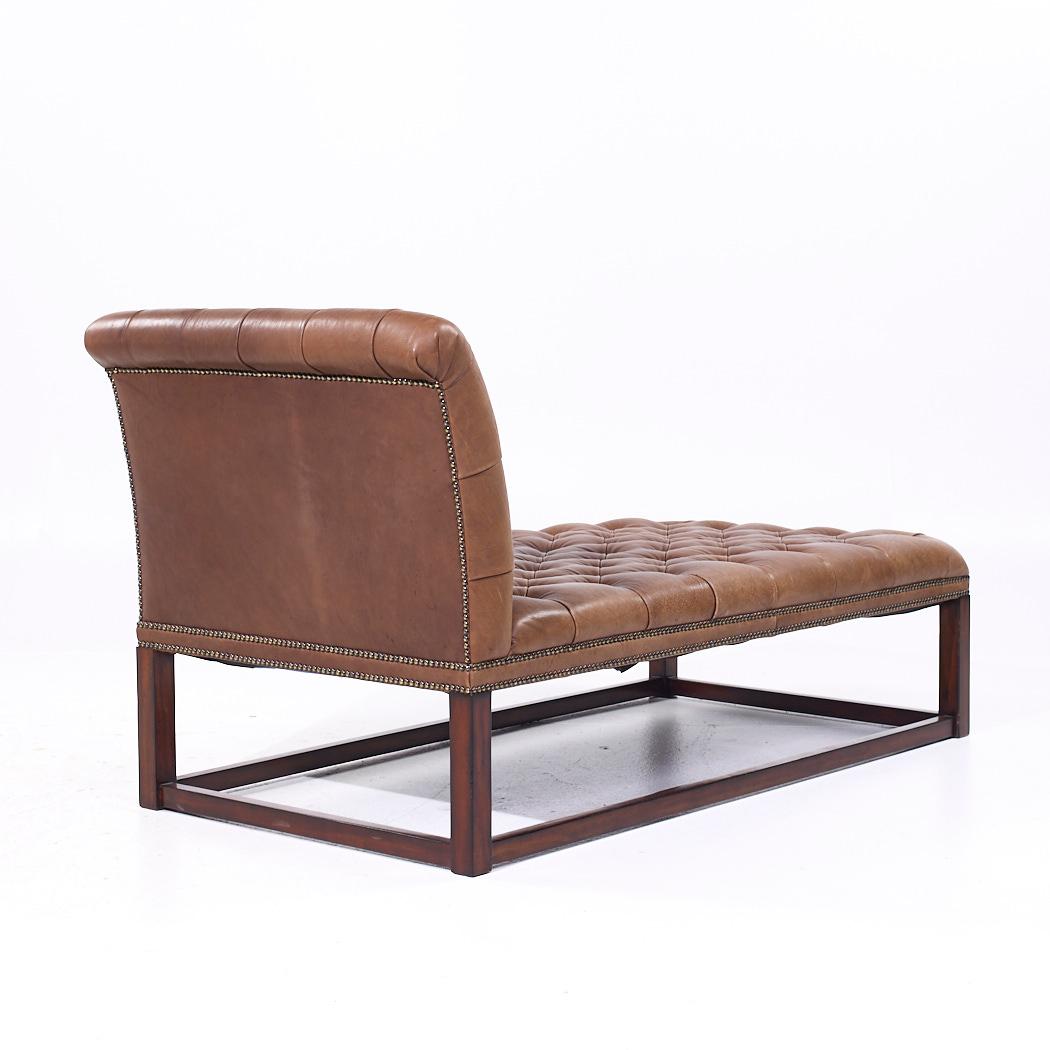Americano Chaise in pelle con inserti di Maitland Smith in vendita