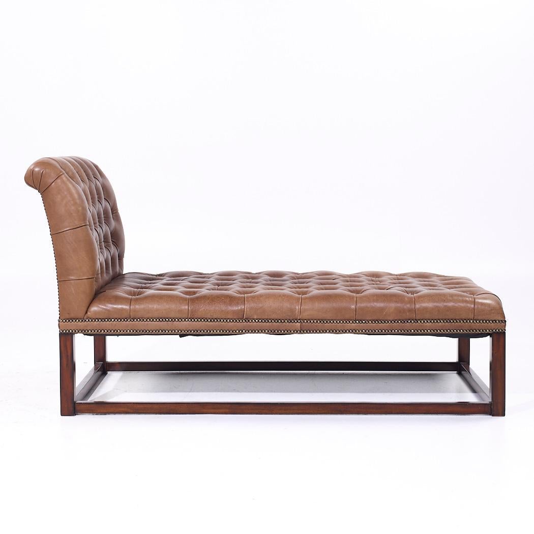 Pelle Chaise in pelle con inserti di Maitland Smith in vendita