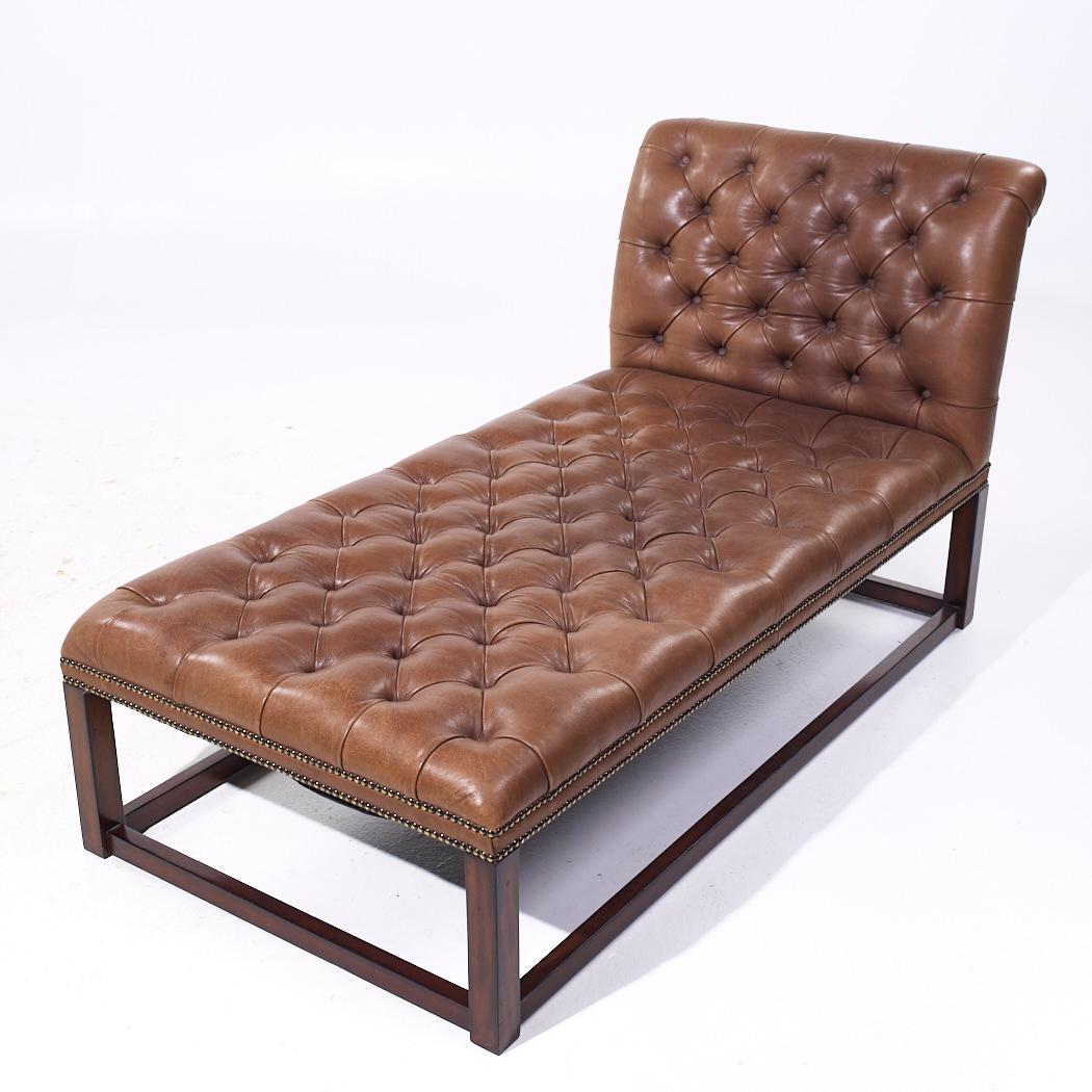 Chaise in pelle con inserti di Maitland Smith in vendita 2