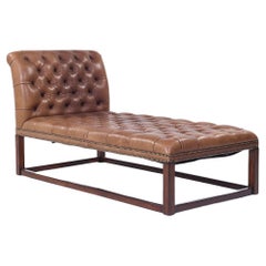 Maitland Smith Tufted Leather Chaise