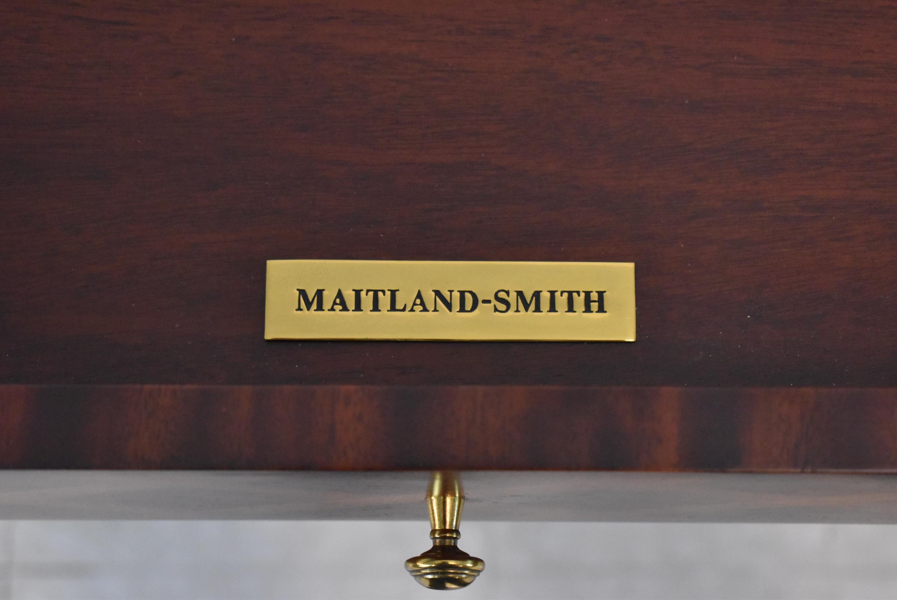 North American Maitland Smith Two Drawer Mahogany Server Console
