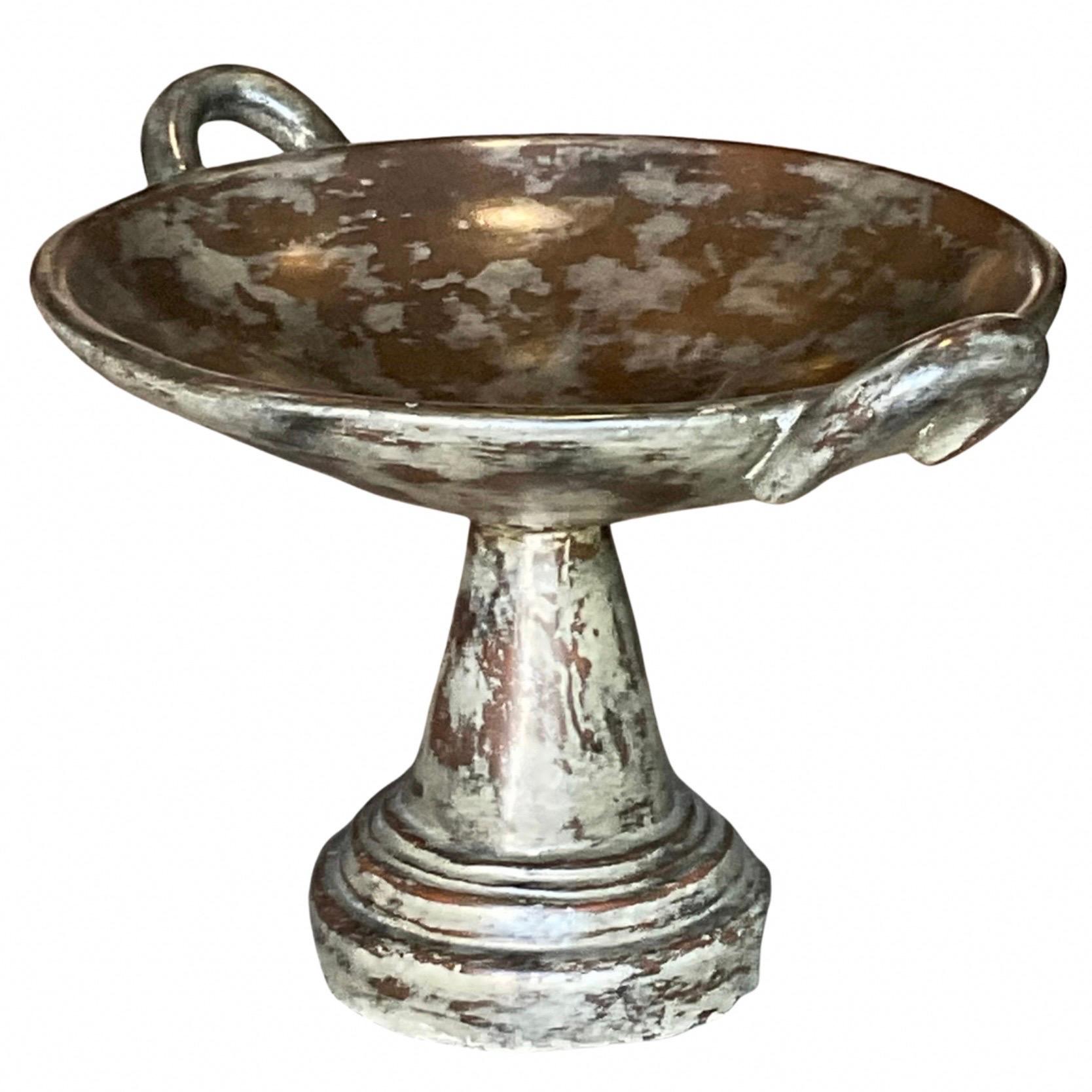 Philippine Maitland Smith Urn Style Pedestal Display Bowl For Sale