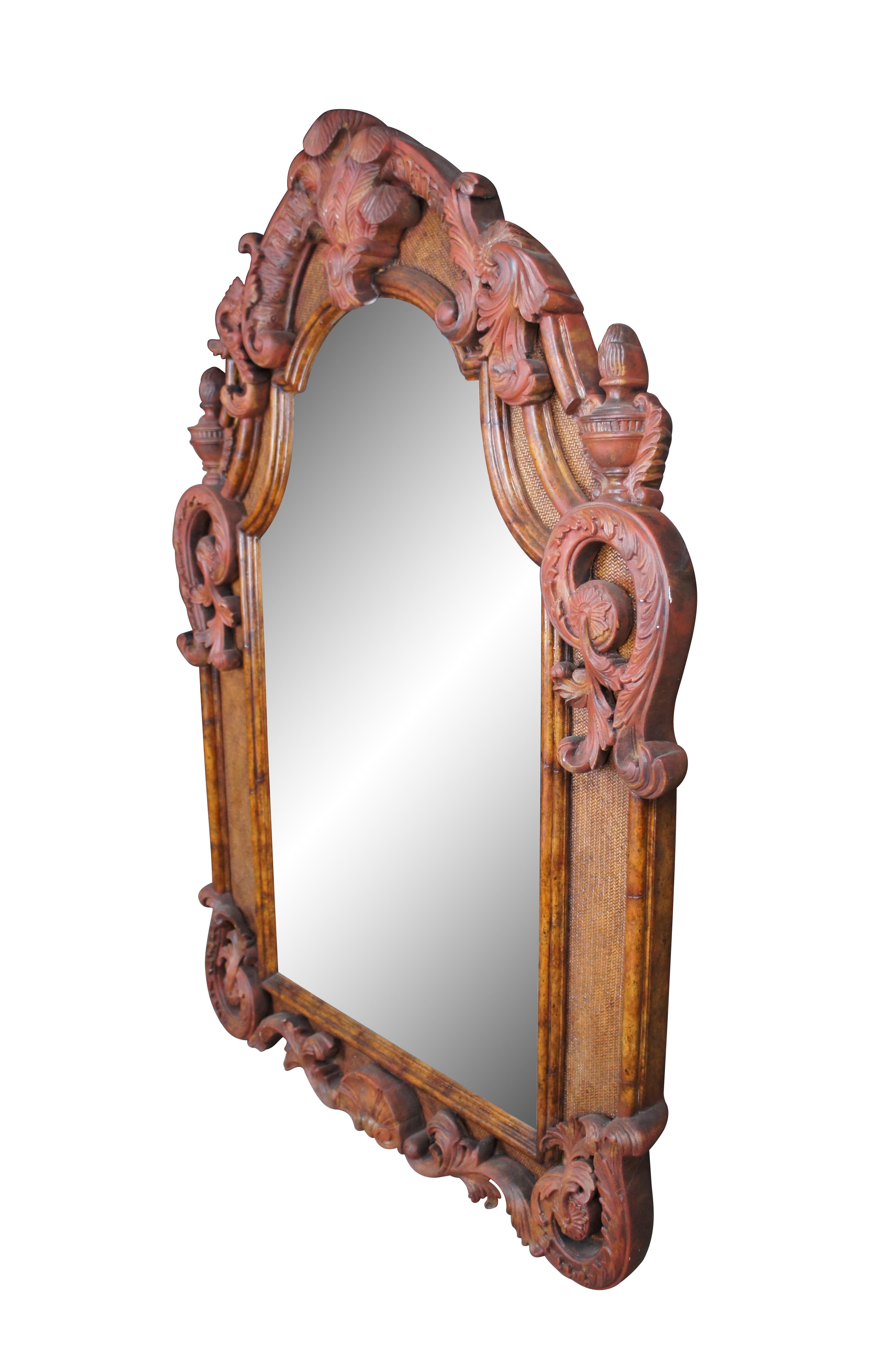 Maitland Smith Victorian Revival Baroque Rococo Style Over Mantel Wall Mirror In Good Condition For Sale In Dayton, OH