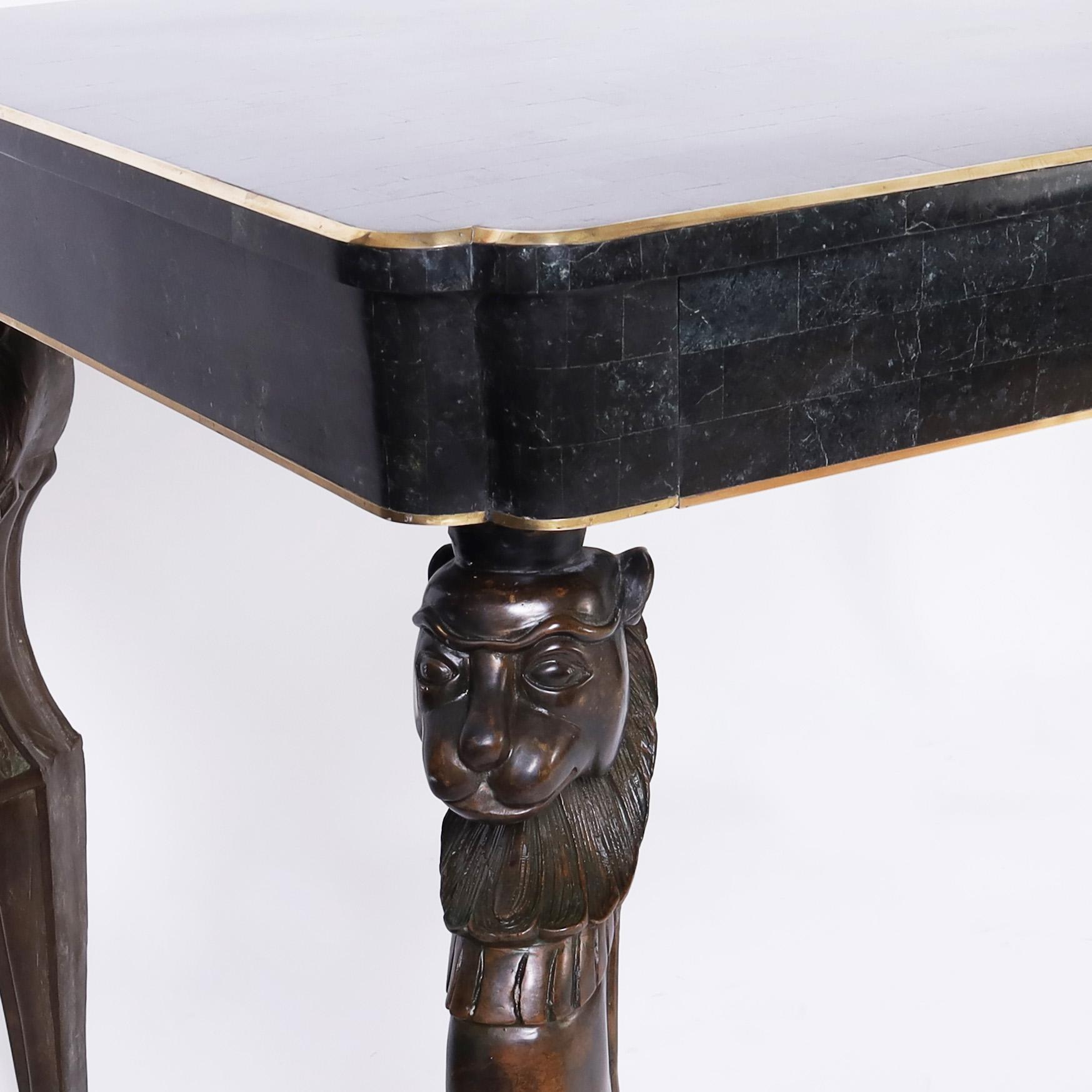 Maitland-Smith Vintage-Schreibtisch im ägyptischen Stil im Angebot 2