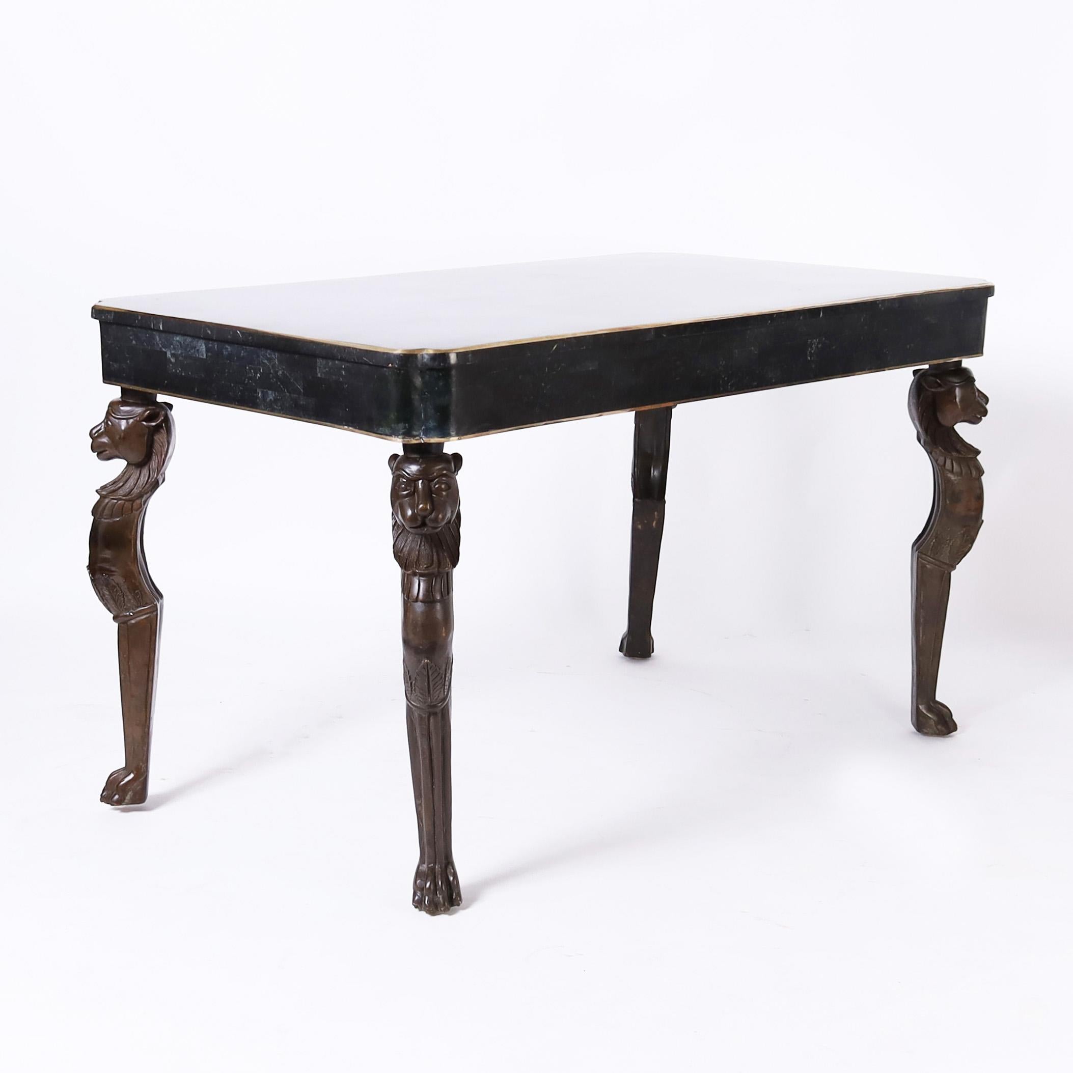 Philippine Maitland-Smith Vintage Egyptian Style Writing Desk For Sale