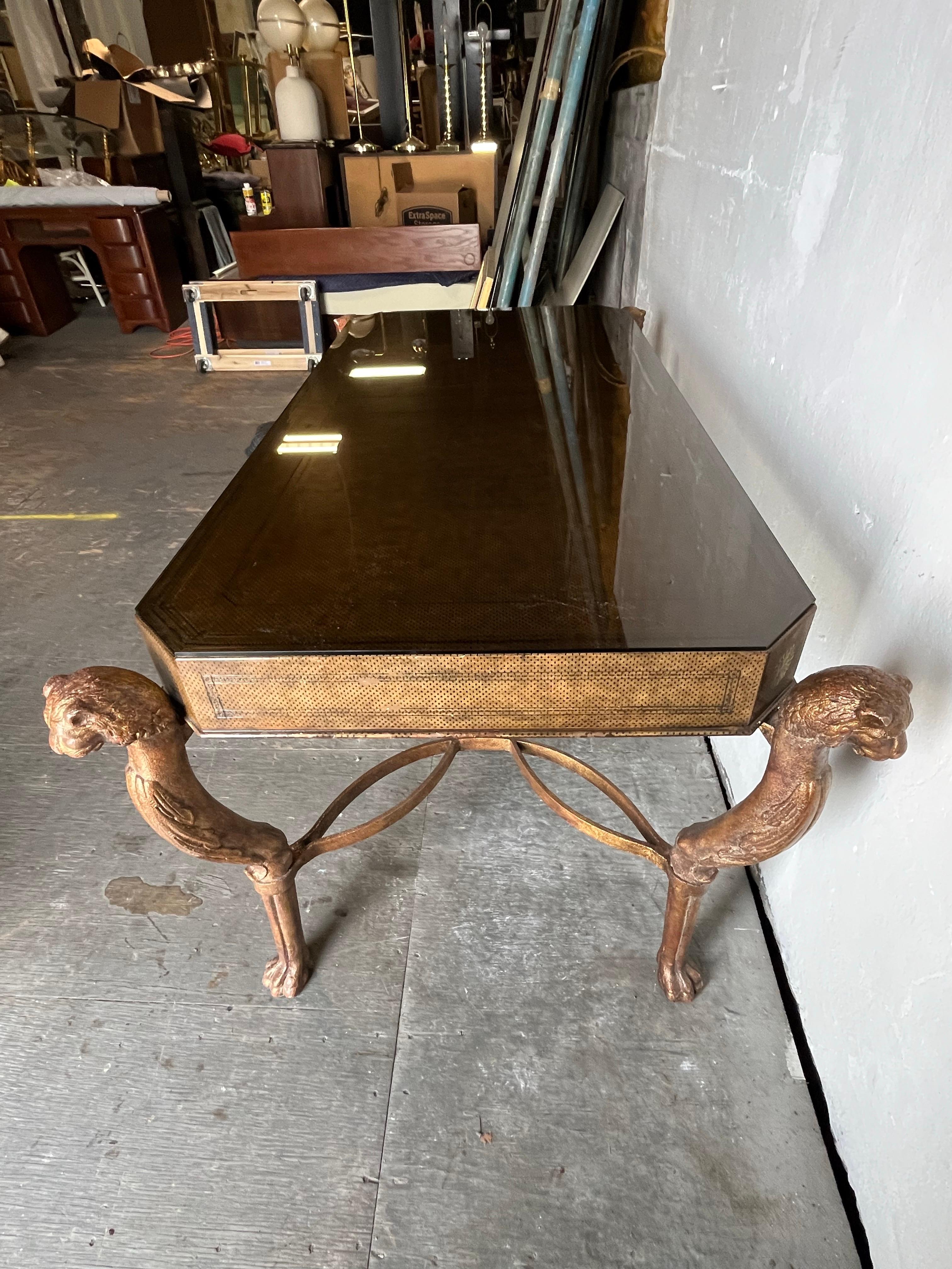 20th Century Maitland Smith Vintage Egyptian Style Writing Desk For Sale
