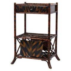 Maitland Smith Vintage Faux Bamboo Stand mit Zeitschriftenständer