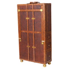 Maitland-Smith Vintage Faux Trunk Umwandelbarer Foldout-Schreibtisch