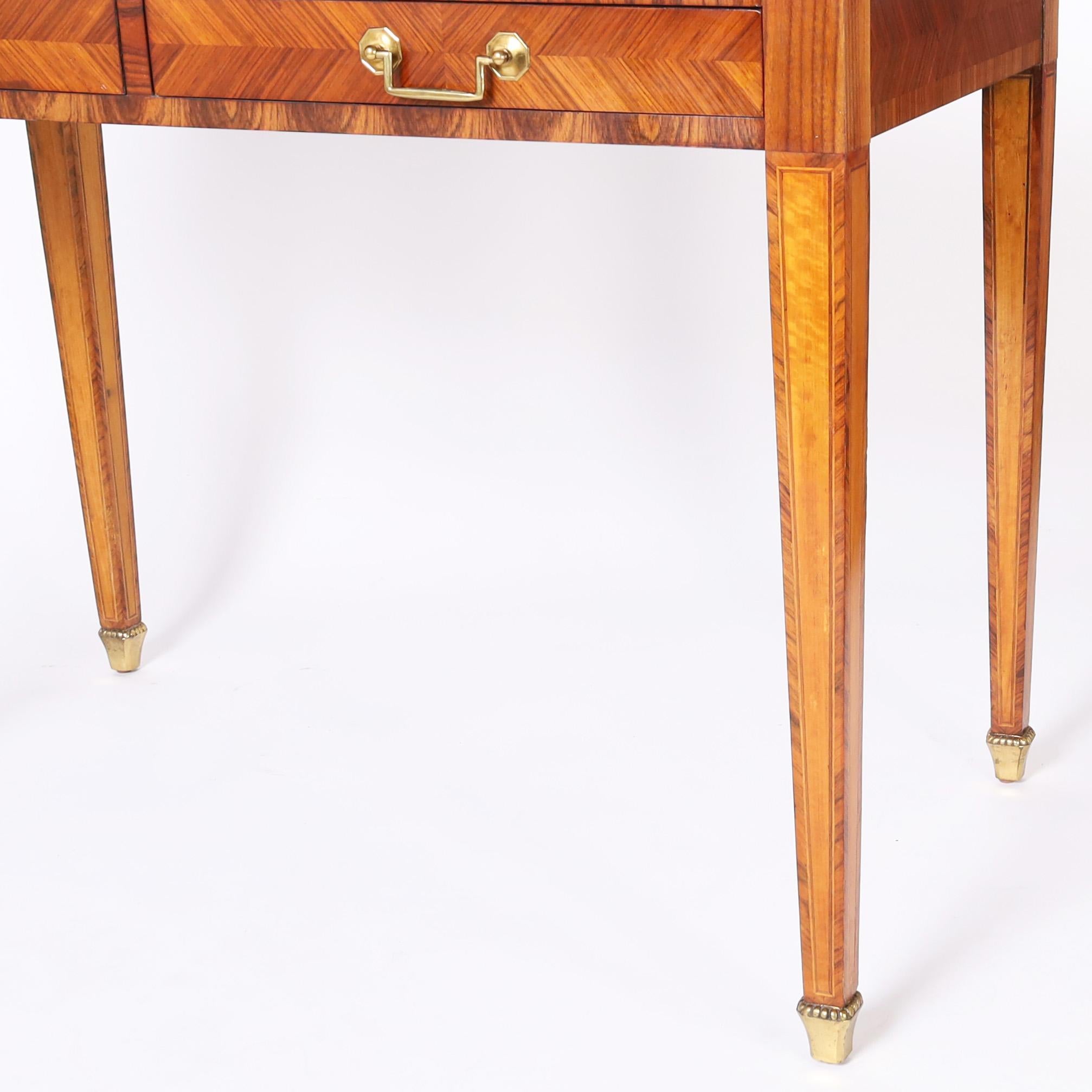 Maitland-Smith Vintage Leather Top Rosewood Desk 2