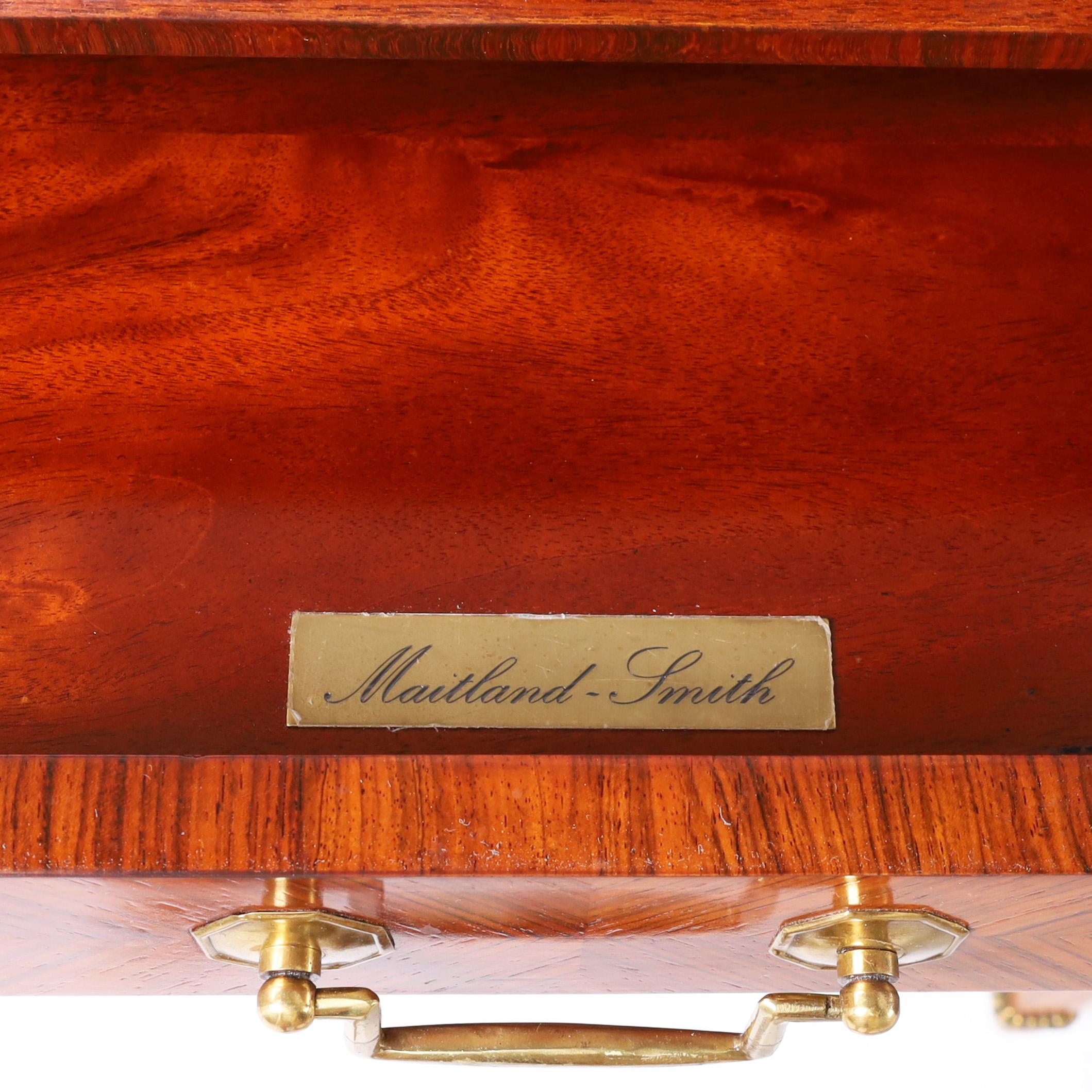 Maitland-Smith Vintage Leather Top Rosewood Desk 4