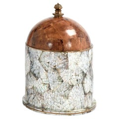 Maitland Smith Vintage Tortoise Shell and Mother of Pearl lidded Box or Caddy